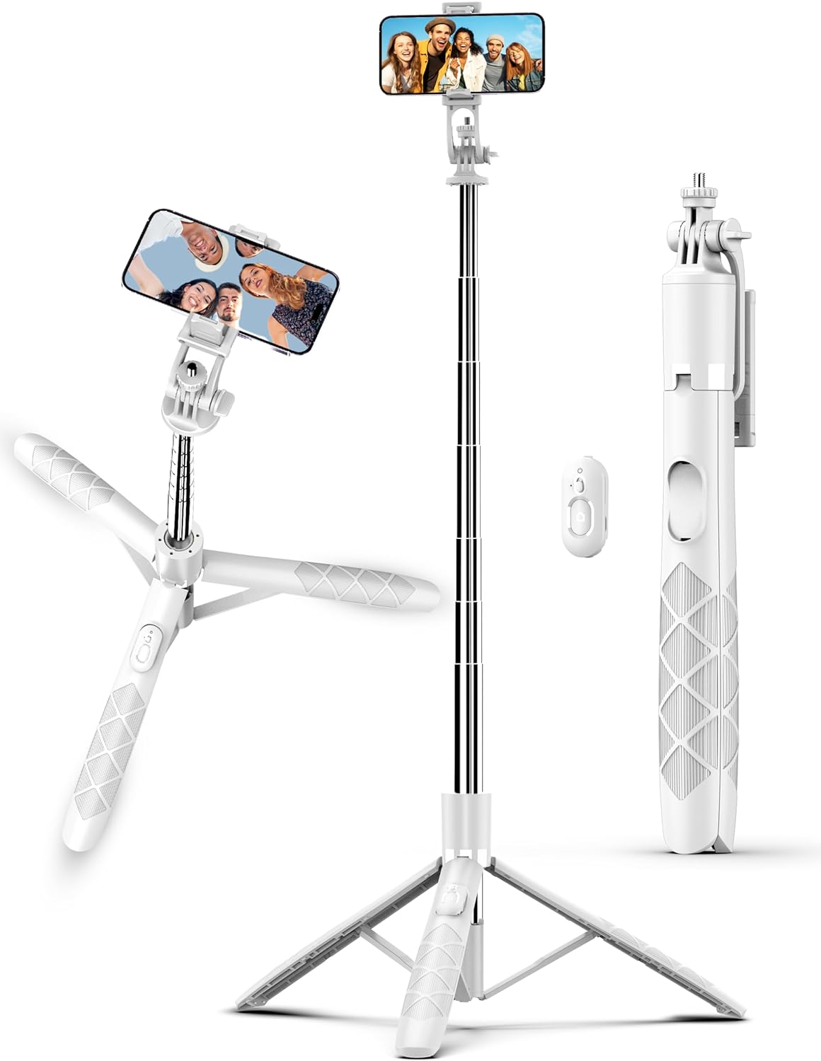 71" Cell Phone Selfie Stick Tripod, Smartphone Tripod Stand with Remote, Extenda...