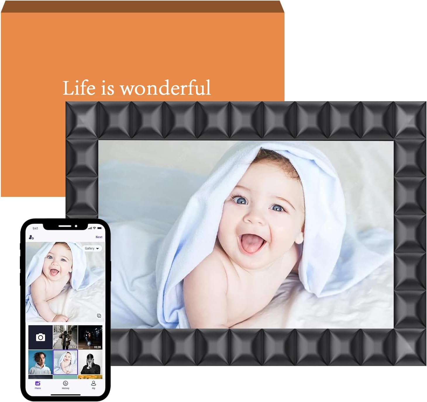 10.1" WiFi Digital Picture Frame,Electron Digital Photo Frame with 1280x800 IPS...