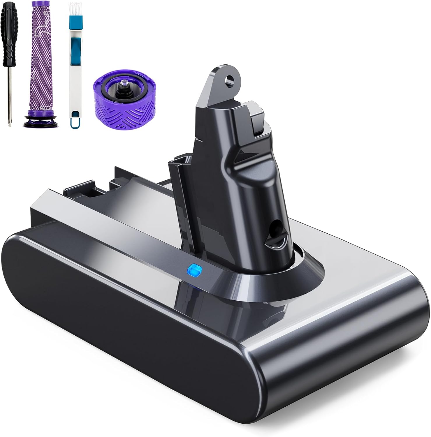 EVARY 6000mAh Replacement Battery for Dyson V6 Battery Compatible with Dyson V6...