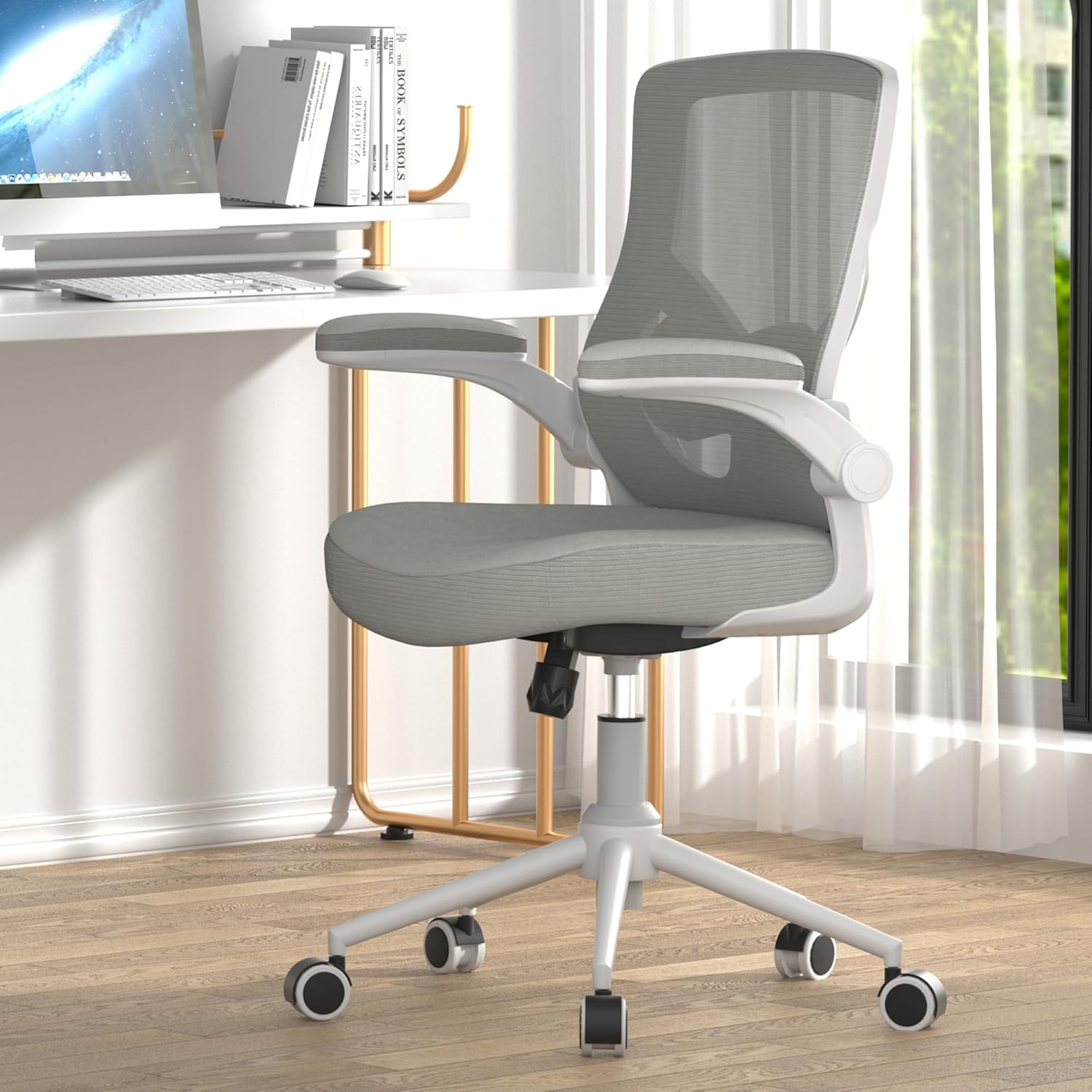 Office Chair, High Back Desk Chair Adjustable Height and Ergonomic Design Home O...
