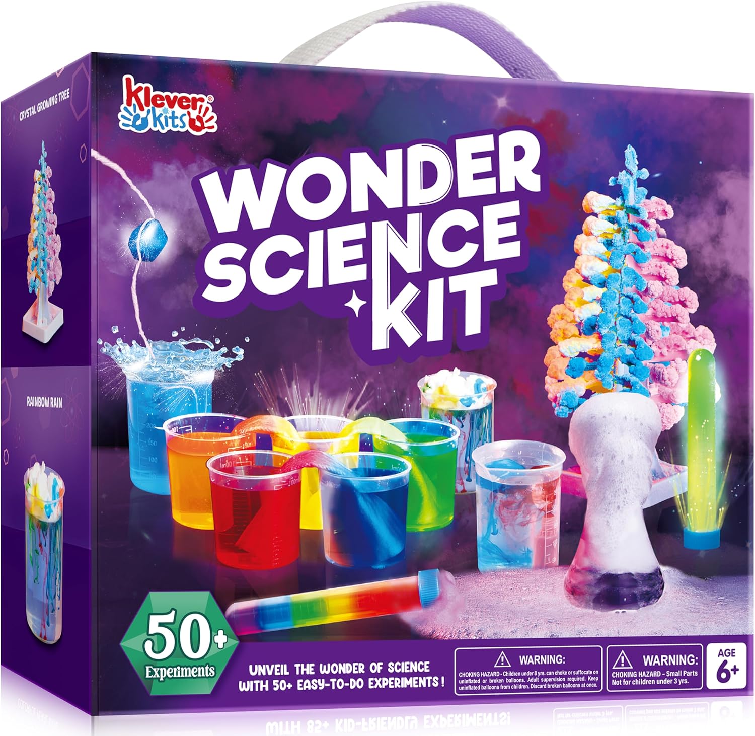 KLEVER KITS 50+ Kids Science Experiment Kits,STEM Toys Crystal Growing Kit for K...