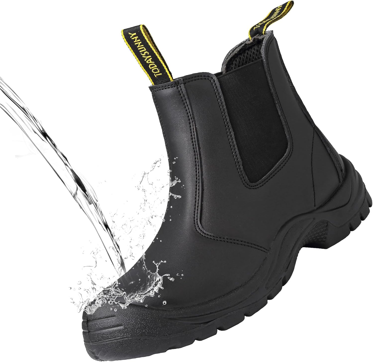 todaysunny Waterproof Work Boots for Men Women 8 UK Black 1