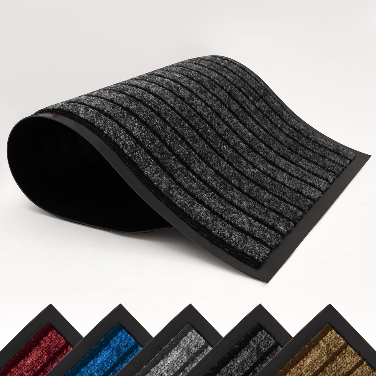 AMEHA Door Mat Indoor & Outdoor Heavy Duty Rubber...