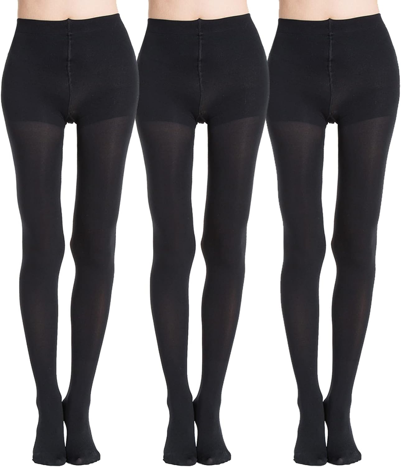 MANZI Women's 1-6 Pairs Classic Opaque Control-Top Tights with Comfort Stretch 7...