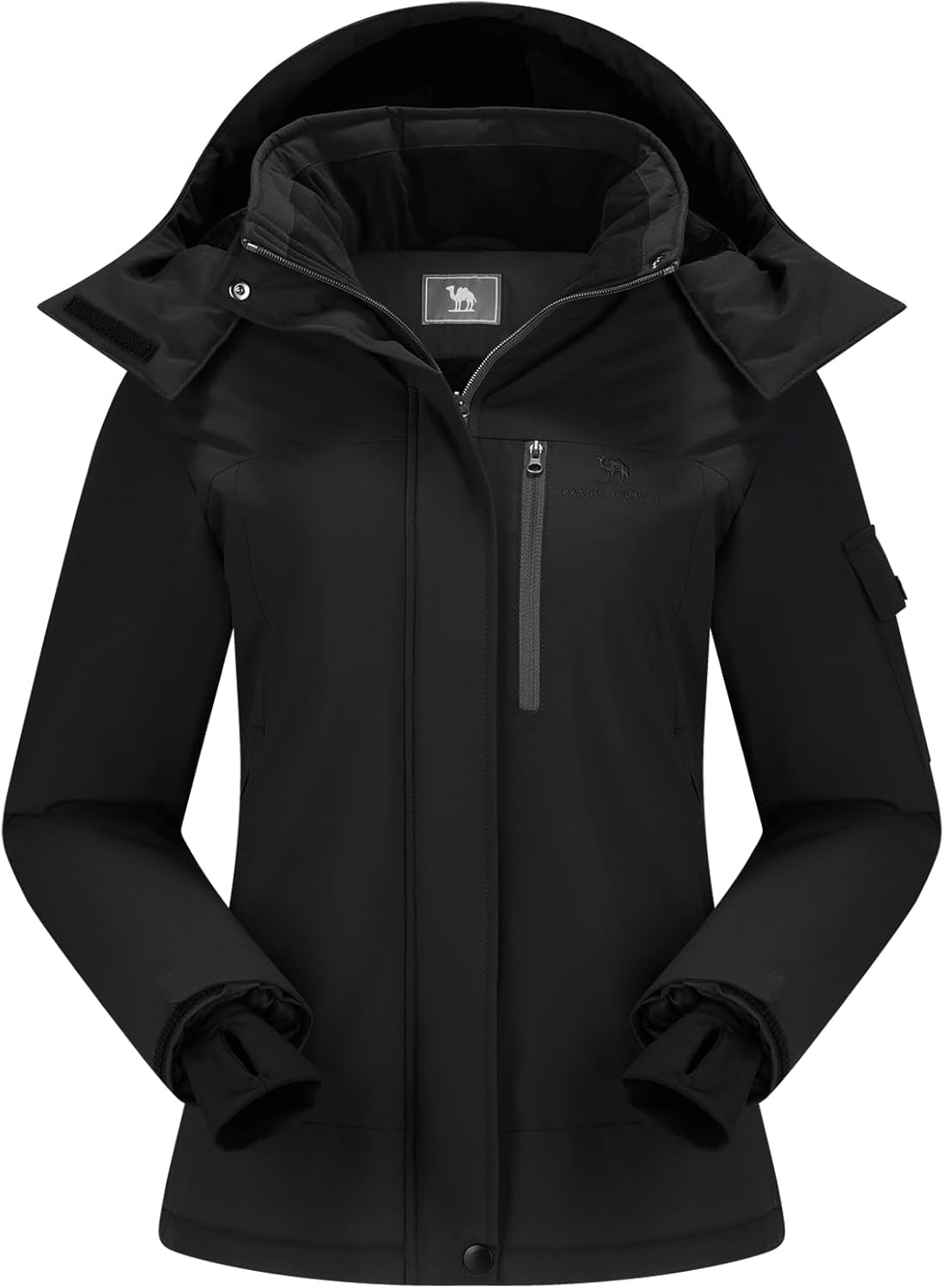 CAMEL CROWN Women's Ski Jacket Waterproof Warm Coat Winter Fleece Snow Coat Hood...