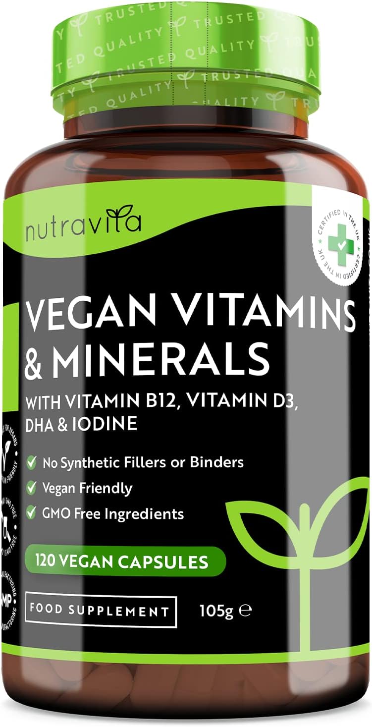 Vegan Multivitamins & Minerals - Essential Mix to Support a Vegan Diet - 4 Month...