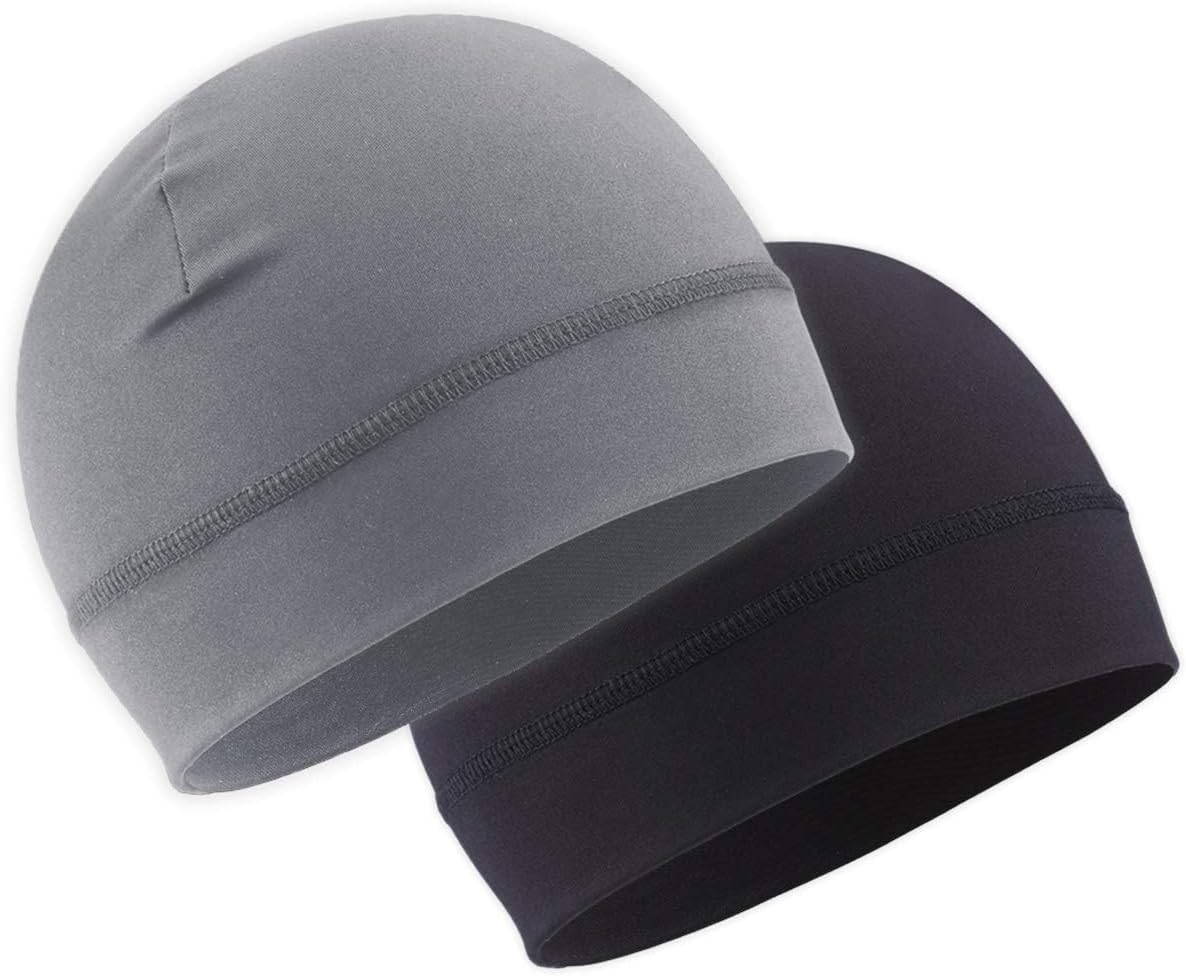 OutdoorEssentials Skull Cap Helmet Lining and Running hat for Men One Size 1 Bla...