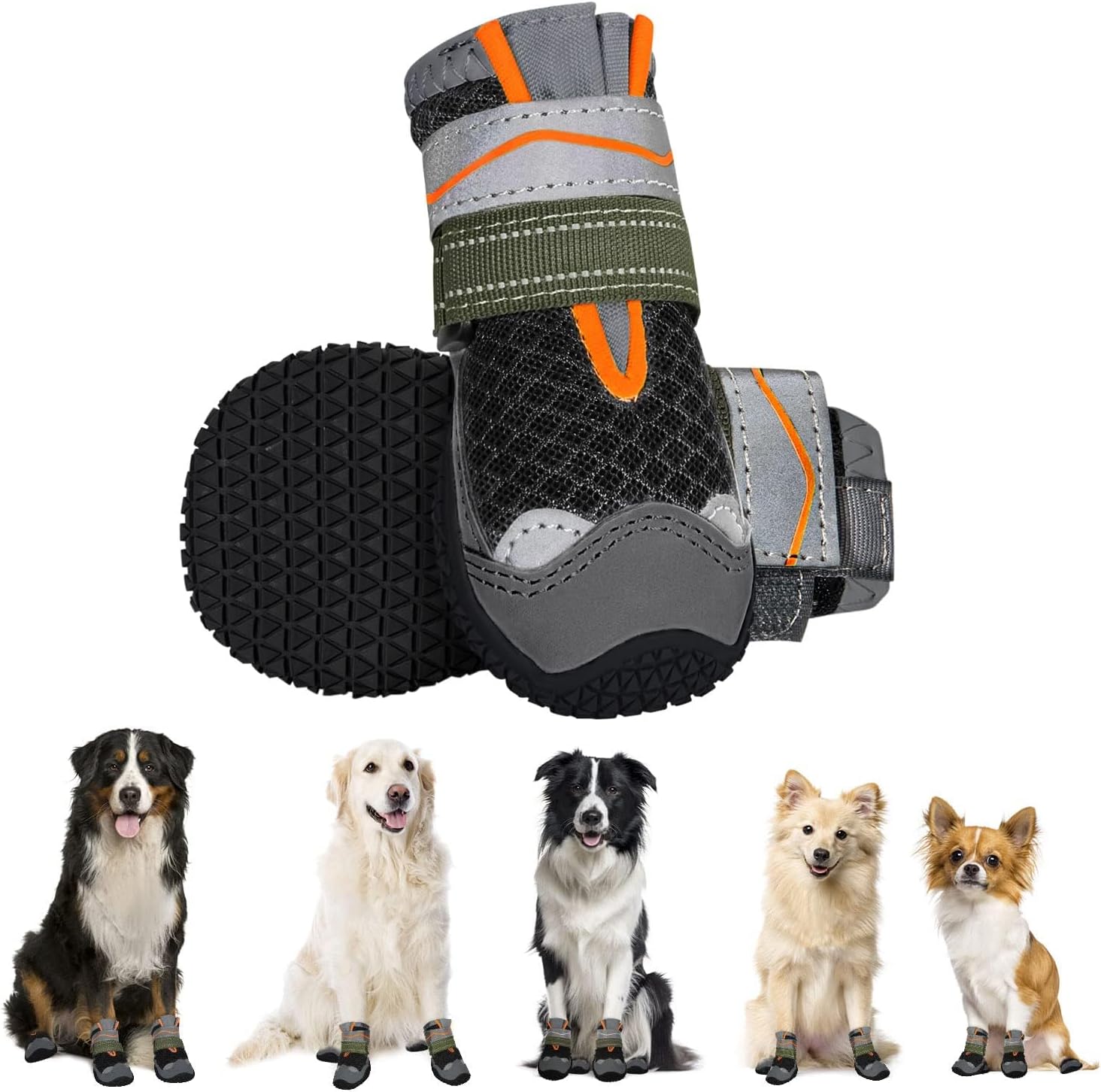 Eyein Dog Boots Paw Protector, Breathable Dog Boots for Injured Paws Waterproof,...