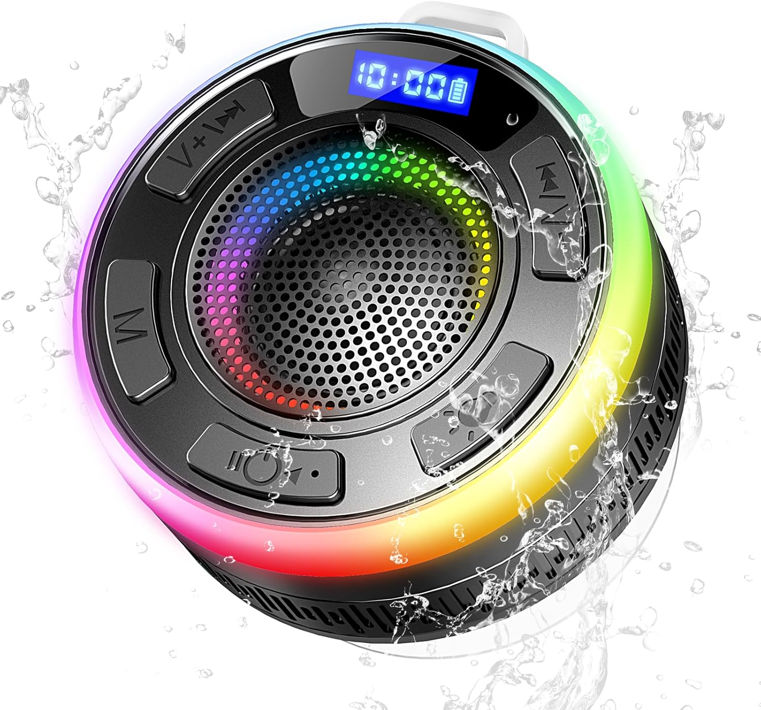 Bluetooth Shower Speaker, Portable Wireless Speaker IP7 Waterproof Speaker 360°...