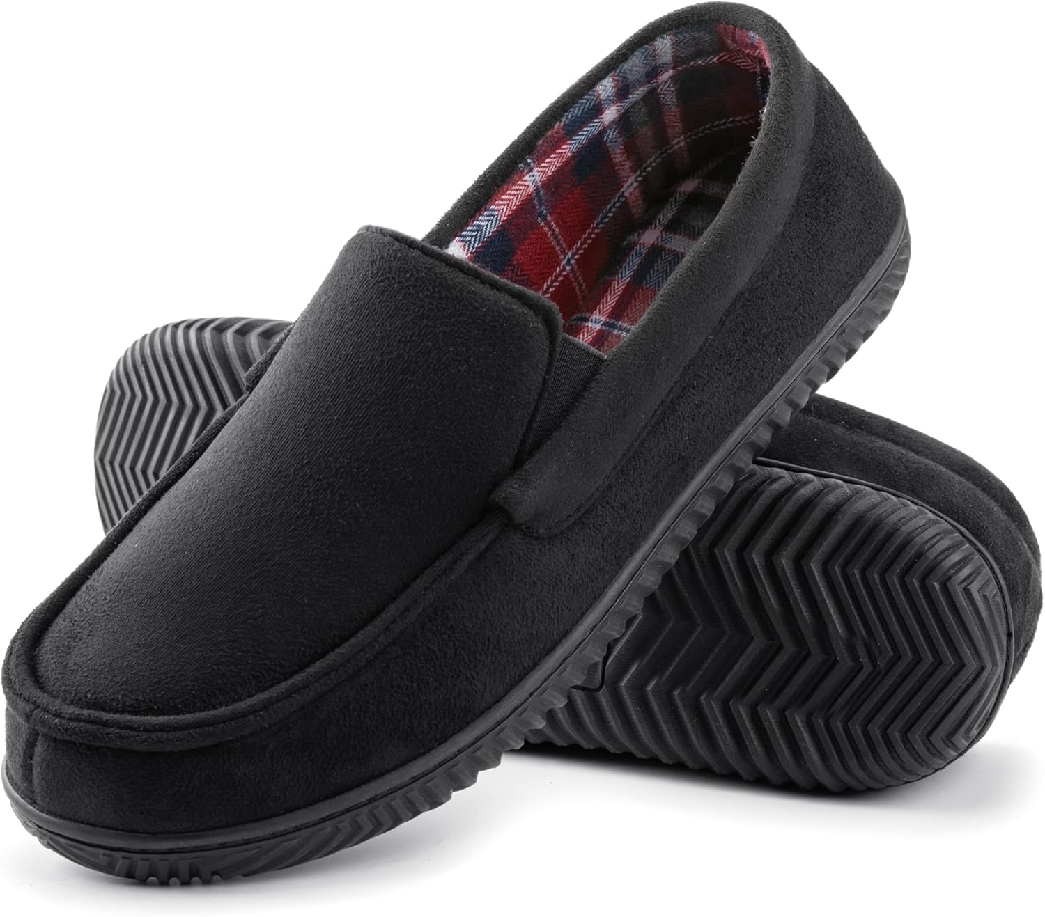 RockDove Men's Alexander Flannel Lined Loafer Slipper 12 Black