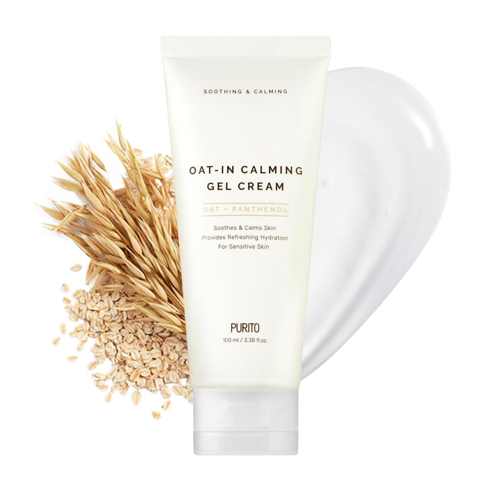 PURITO Oat-in Calming Gel Cream 100 ml / 3.38 fl. oz. vegan, facial cream, moist...