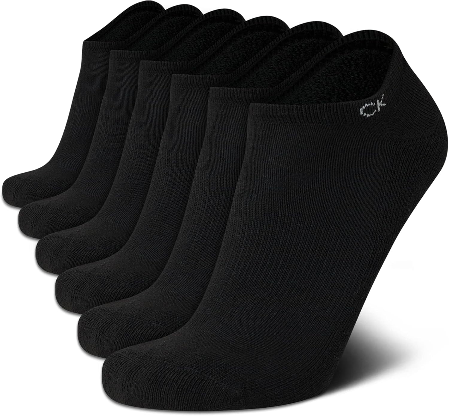 Calvin Klein Men's No Show Socks - 6 Pack Cushioned Athletic Low Cut Ankle Socks...