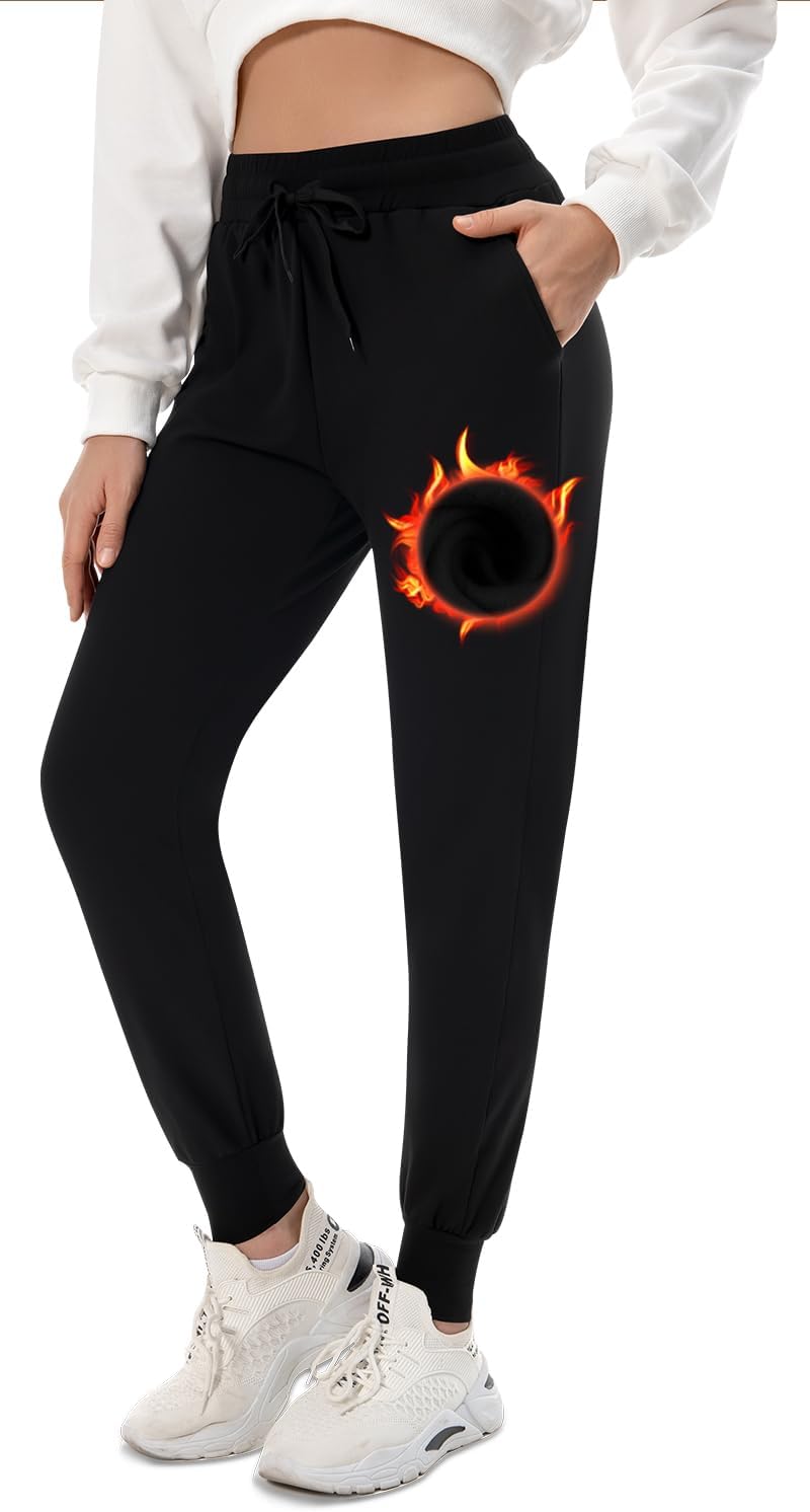 FULLSOFT Fleece Lined Sweatpants for Women-Women's Thermal Joggers with Pockets...