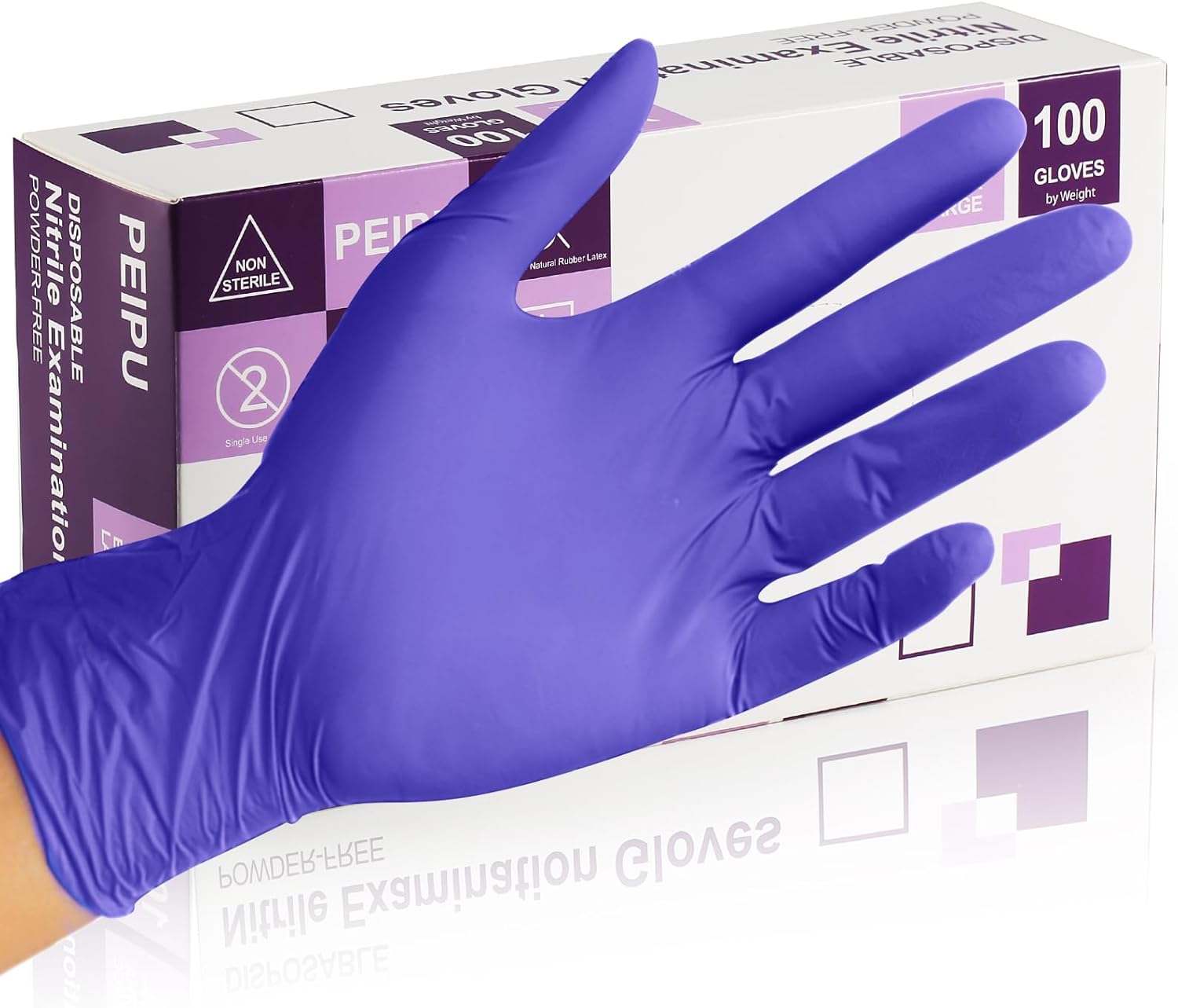 PEIPU Nitrile Gloves,Medical Exam Gloves,Disposable Cleaning Gloves,Powder Free,...