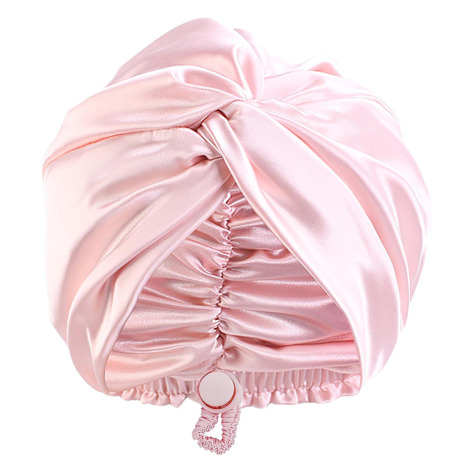 Adjustable Silk Satin Bonnet for Sleeping Hair Wrap, Double Layer Sleep Cap, Nig...