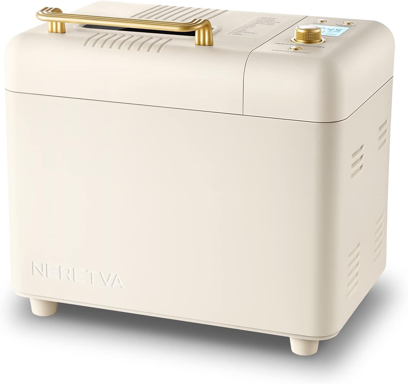 Neretva Bread Maker 2.2LB, Dual Heaters Bread Maker Machine Auto Nut Dispenser &...