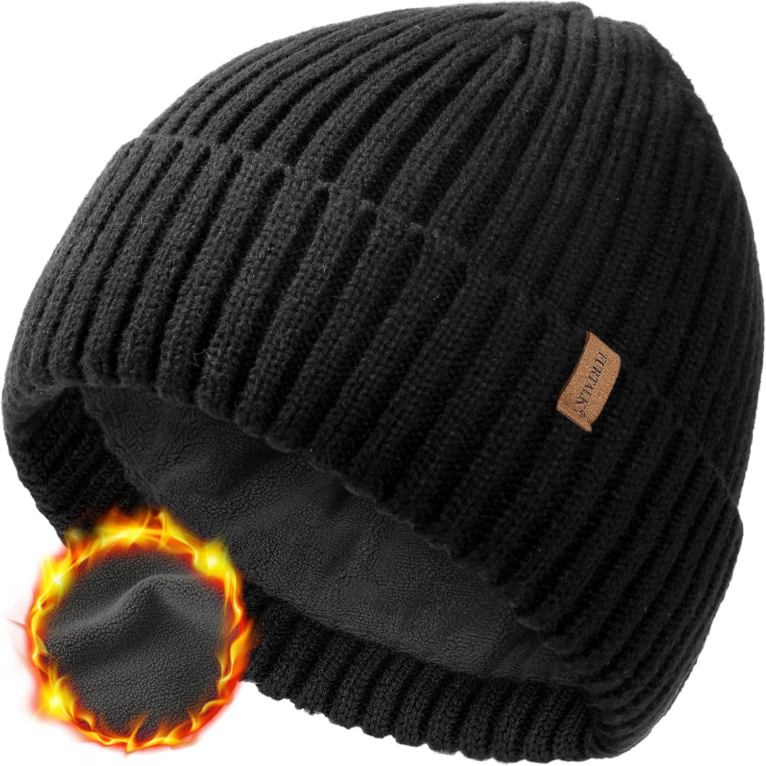 FURTALK Beanie Hat Men Women Fleece Lined Winter Hats Warm Thermal Hat Knit Cuff...