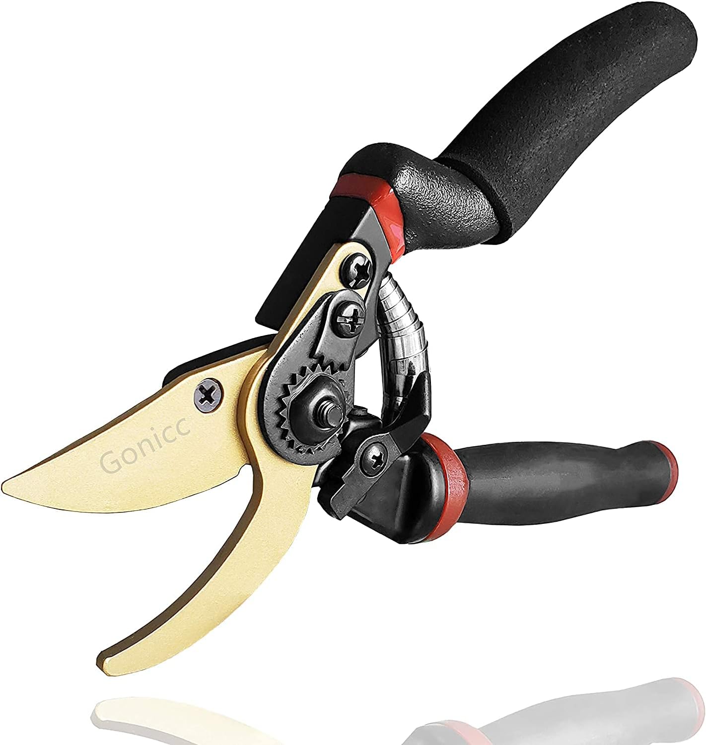 gonicc 8.5" Professional Rotating Bypass Titanium Coated Pruning Shears(GPPS-101...