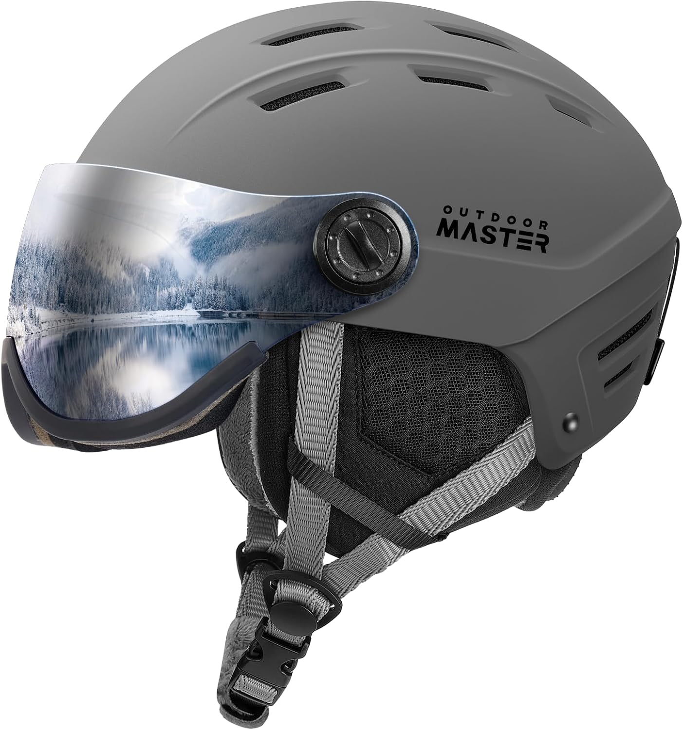OutdoorMaster Snowboard Helmet with Ski Goggles,Ski Helmet and 2-in-1 Visor Deta...