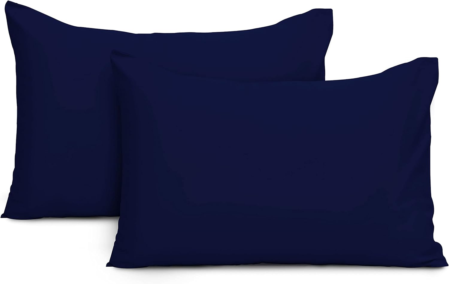 Imperial Rooms Pillow Cases 2 Pack Brushed Microfibre Pillow Covers (Navy, Pillo...