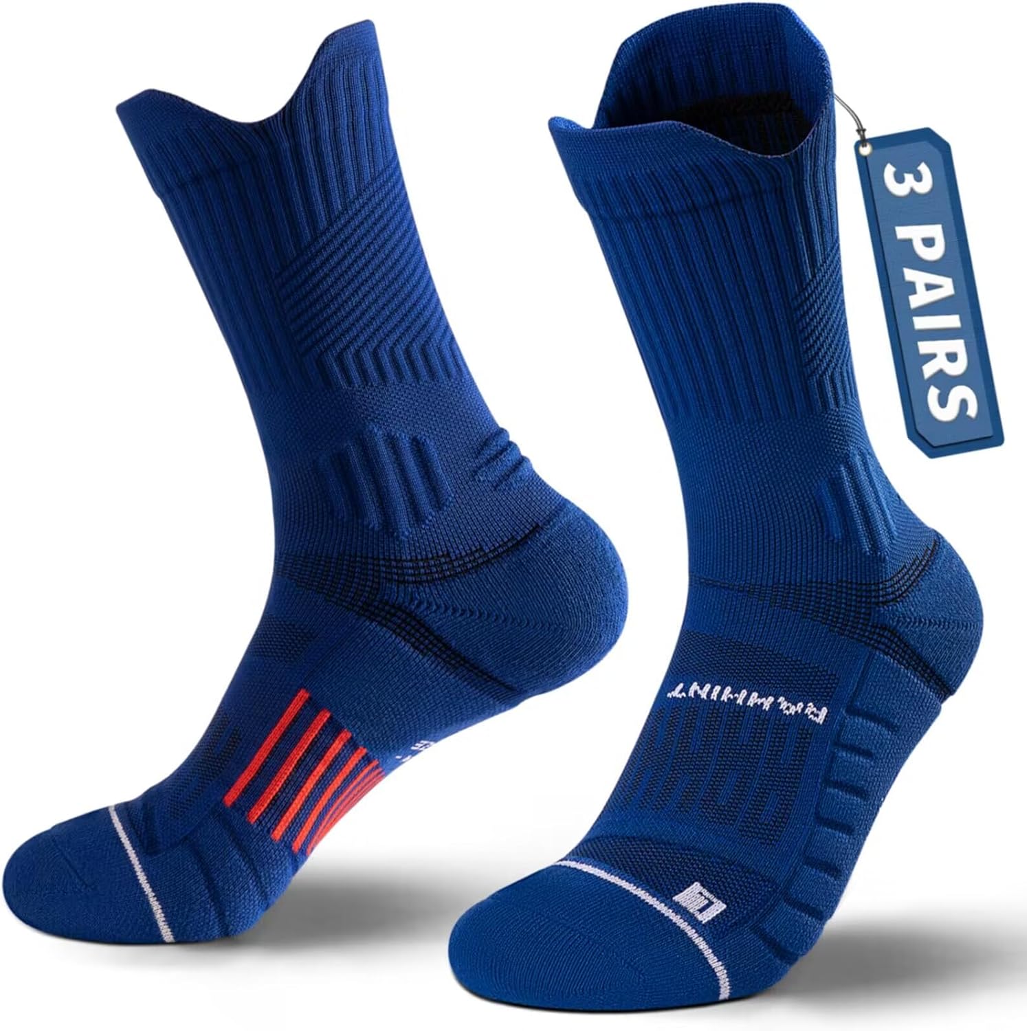 Rahhint Coolmax 3 Pack Compression Running Socks Men Women Anti Blister Socks Wa...