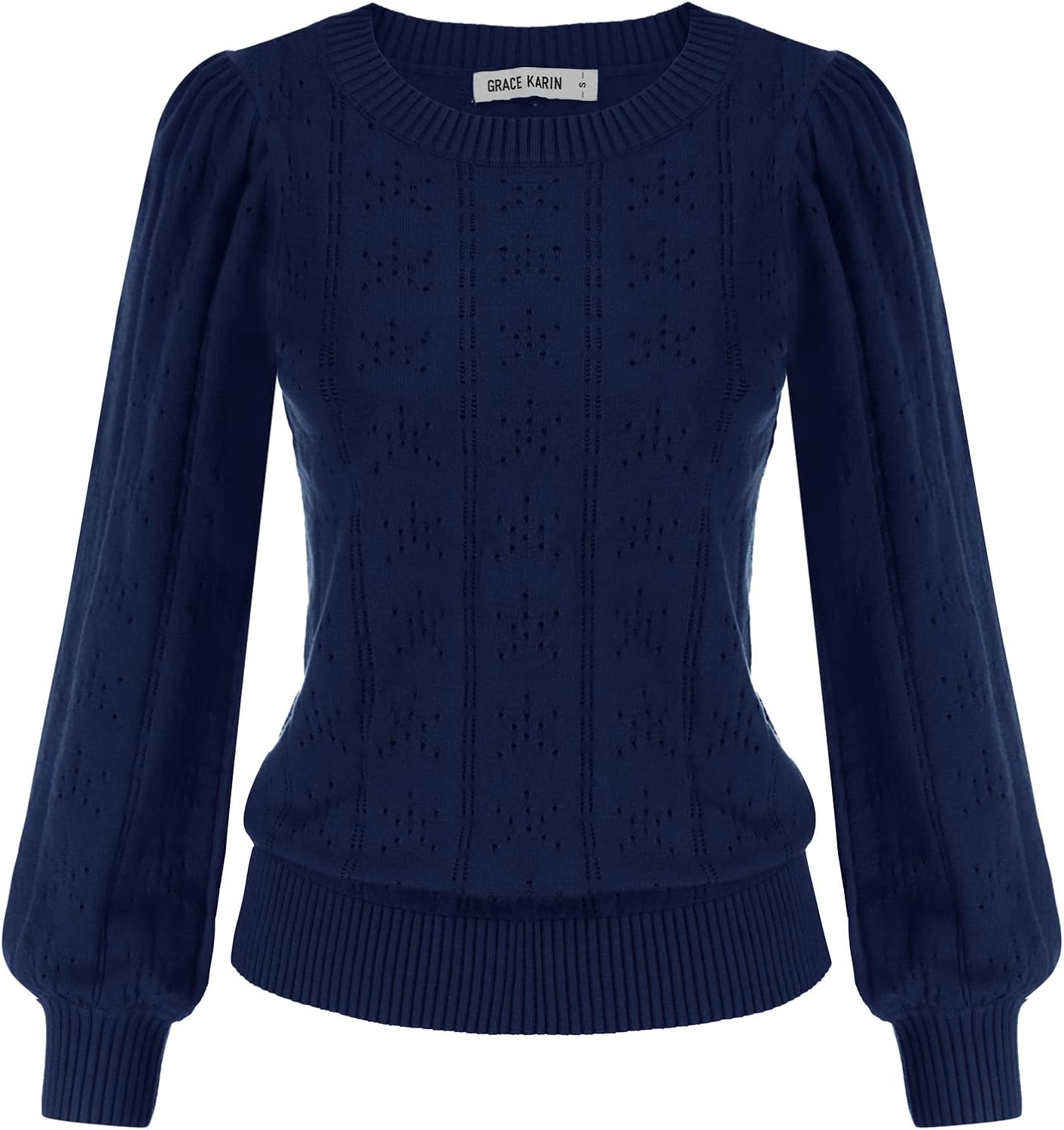 GRACE KARIN Jumpers for Women UK Autumn Winter Crew Neck Long Sleeve Sweater Dai...