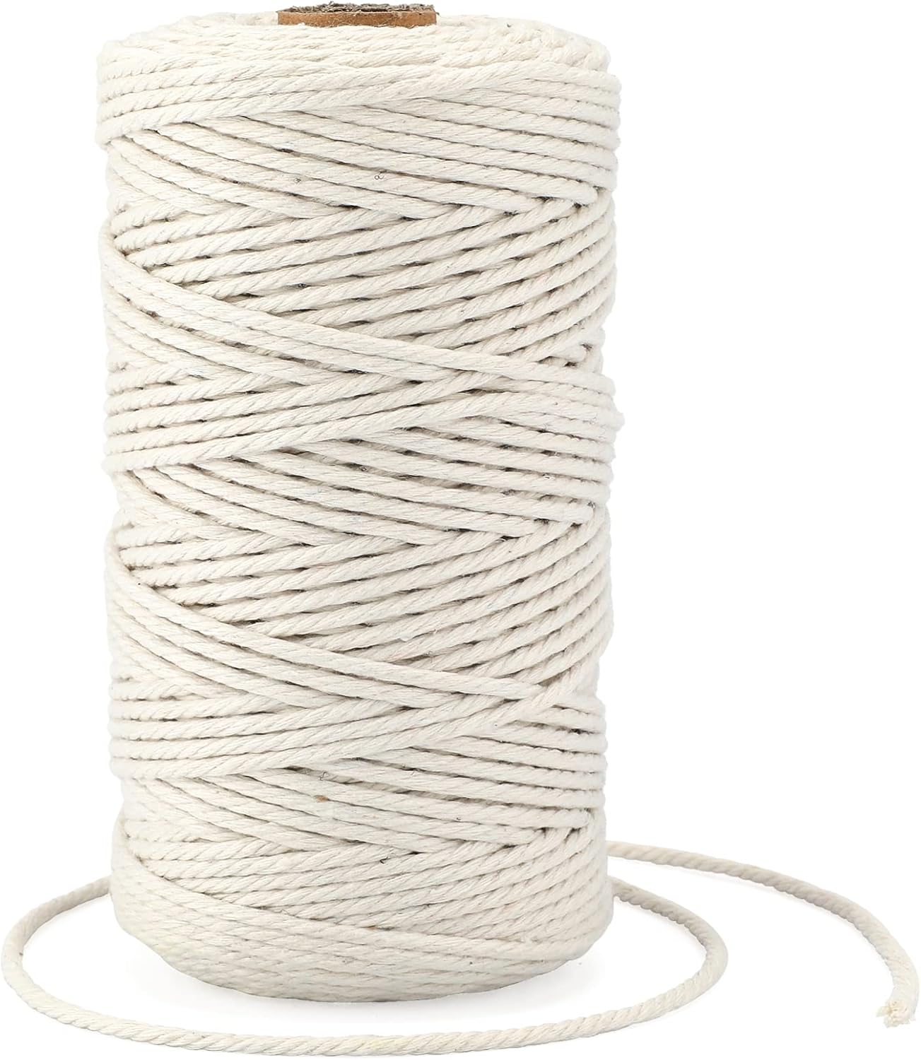 3MM White Macrame Cord Craft Cotton String, 100M Durable Bakers Twine for for DI...