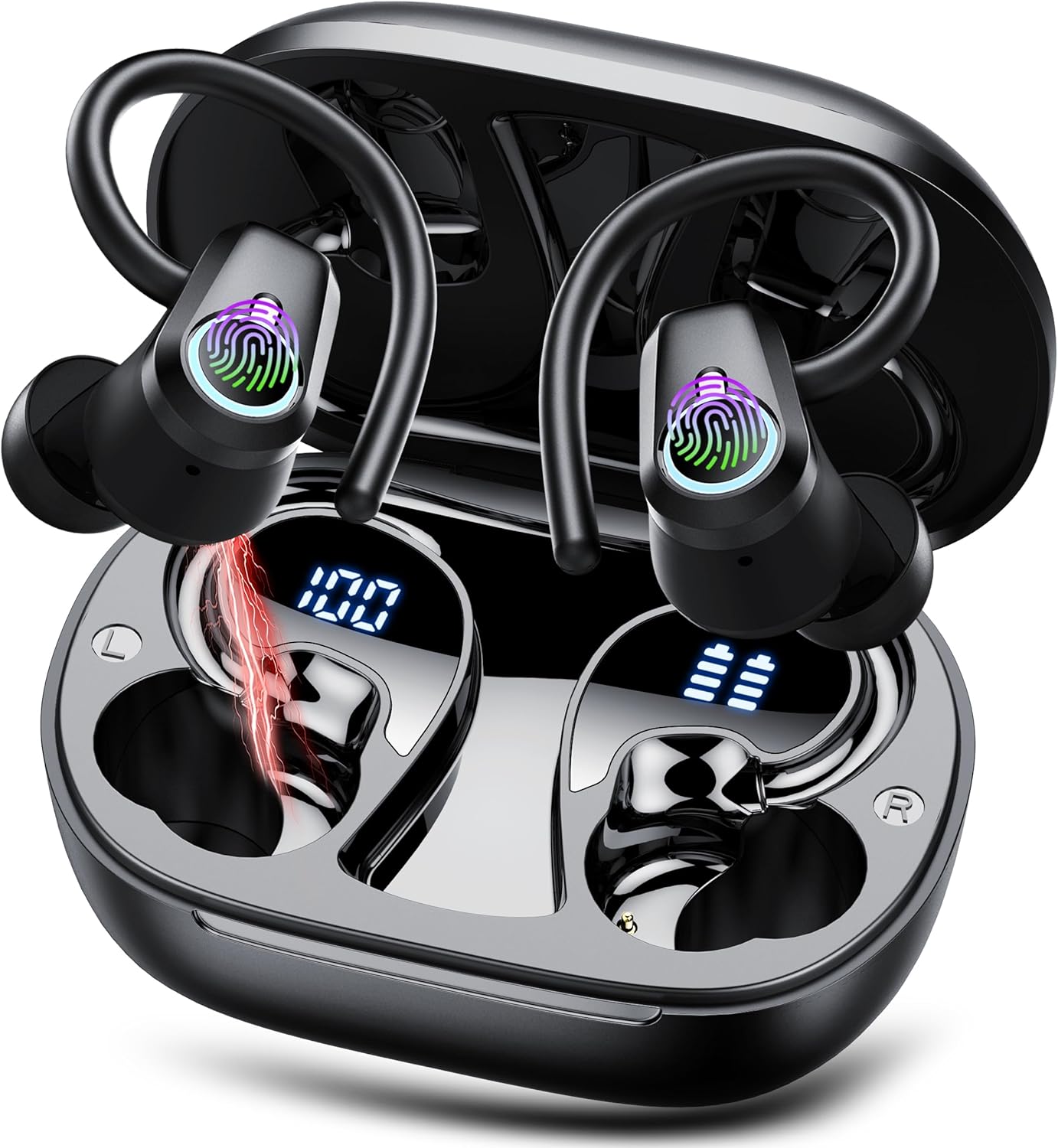 Wireless Earbuds, 2025 Ear Buds Bluetooth 5.3 Headphones Sport, 50H Playtime Blu...