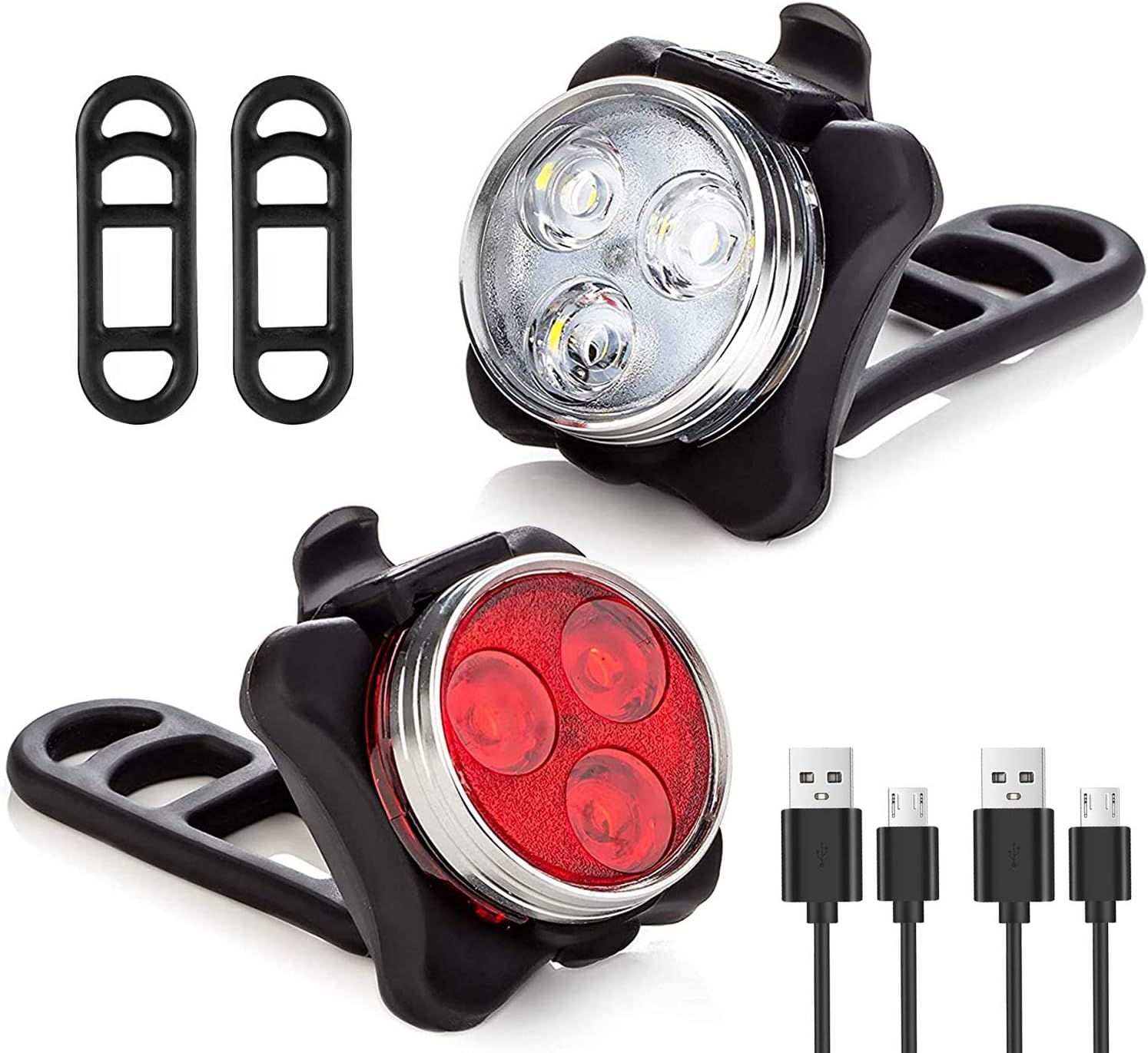 Bike Light Set | SEE & BE SEEN | Super-Bright! | 3...