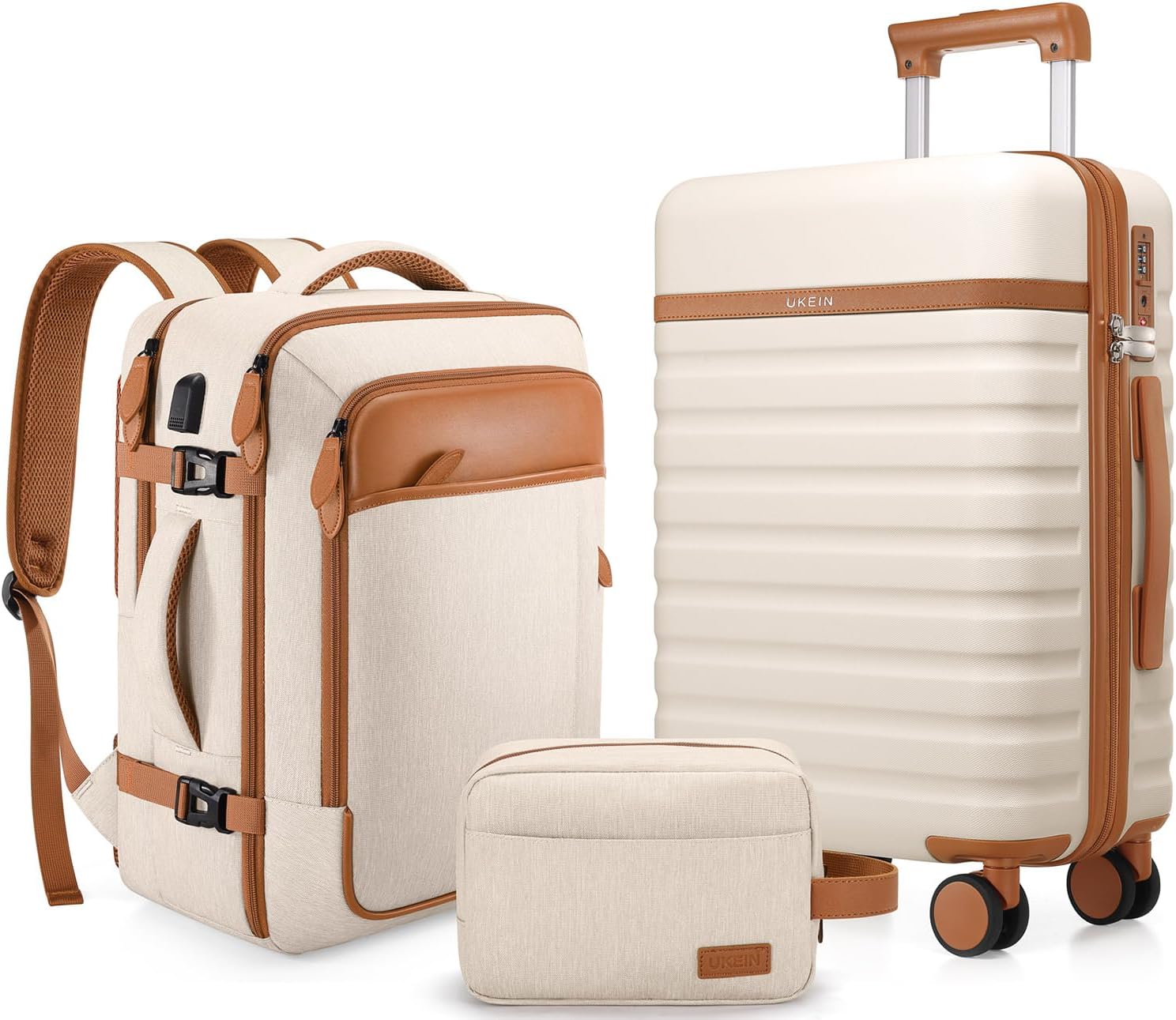 Luggage Sets 3 Piece, Carry On Luggage 20 Inch With Spinner Wheels,PC Hardside S...