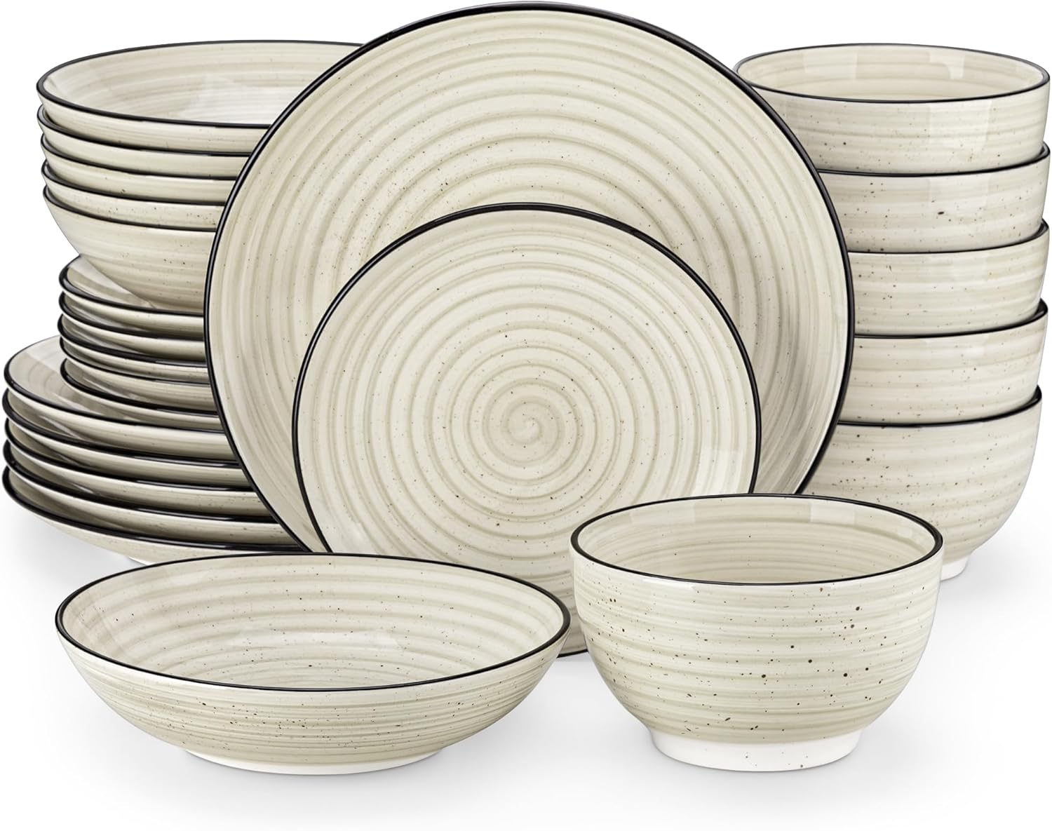 vancasso Bonbon Beige Dinner Set, 24 Pieces Dinner...