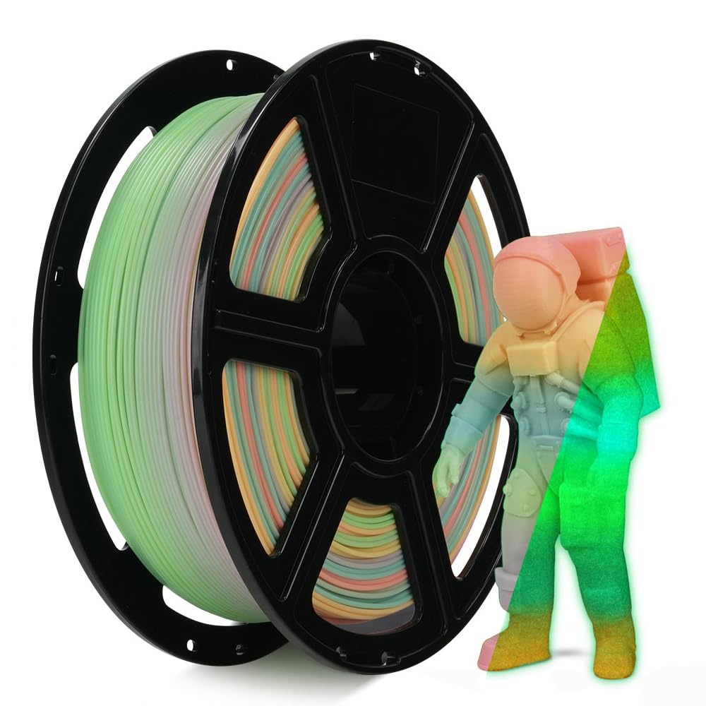 FLASHFORGE Glow in The Dark Rapid PLA Filament 1.75mm, Luminous Melody Fast Colo...