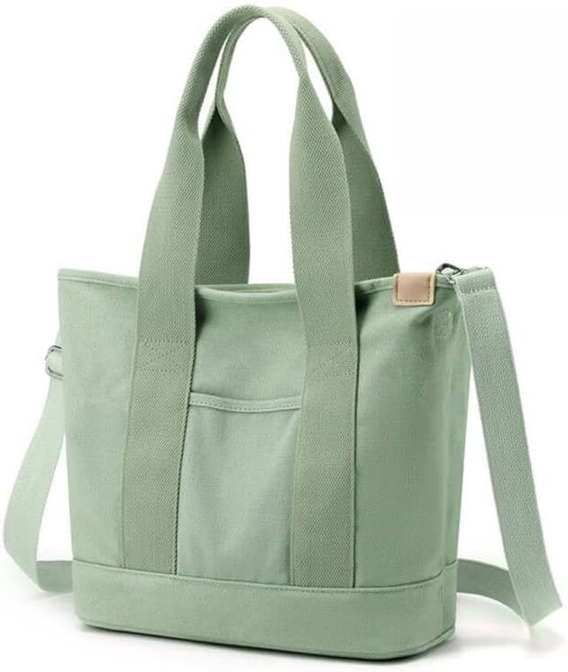 Aucuu Multi-Pocket Tote Bag, Canvas Tote Bags for Women, Crossbody Bags with Adj...