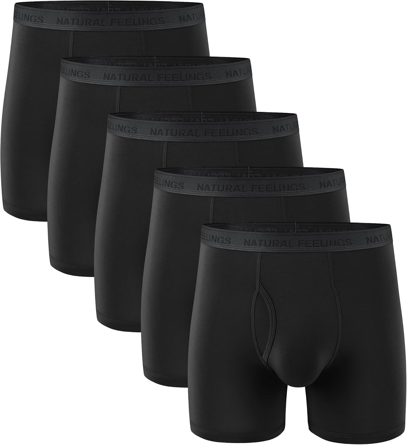 Natural Feelings Men's Underwear Viscose from Bamboo Boxer Briefs Underwear Pack...
