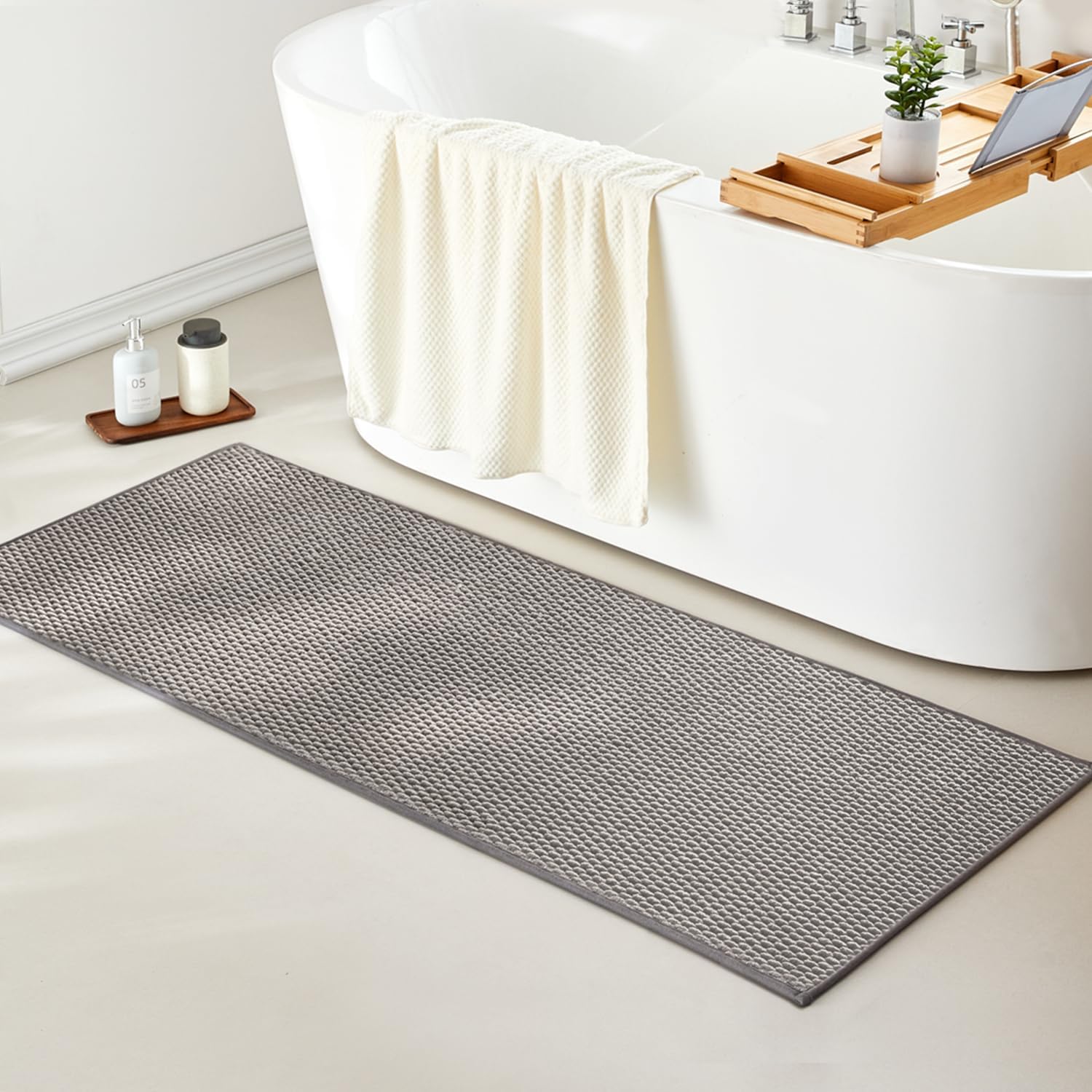 Bathroom Rugs Non Slip Washable Bath Rugs Super Absorbent Chenille Bathroom Rug...