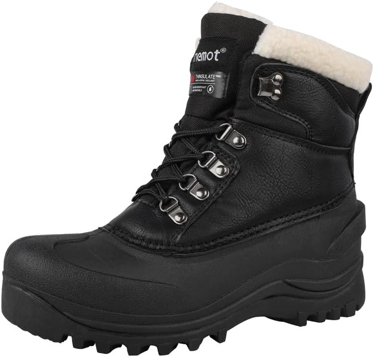 riemot Snow Boots Mens Waterproof Winter Boot Ladies Stable Yard Boots for Hikin...