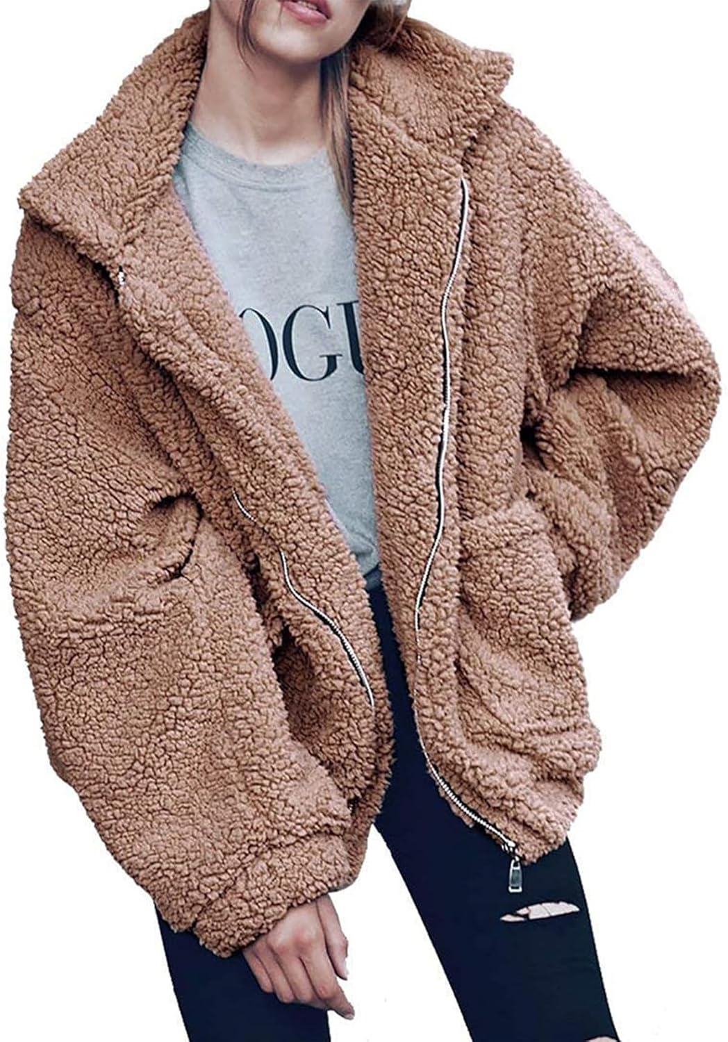 PRETTYGARDEN Women's Fashion Winter Coat Sherpa Fl...