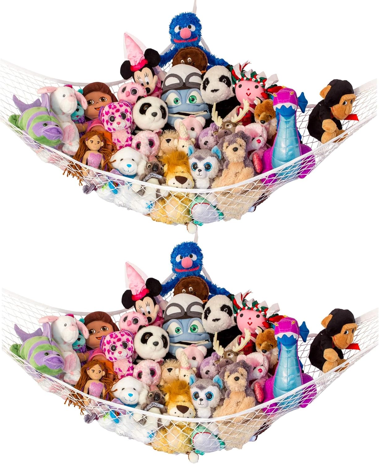Lilly's Love Stuffed Animal Hammock, 2 Pack | Corner Hanging Organizer, Toy Stor...
