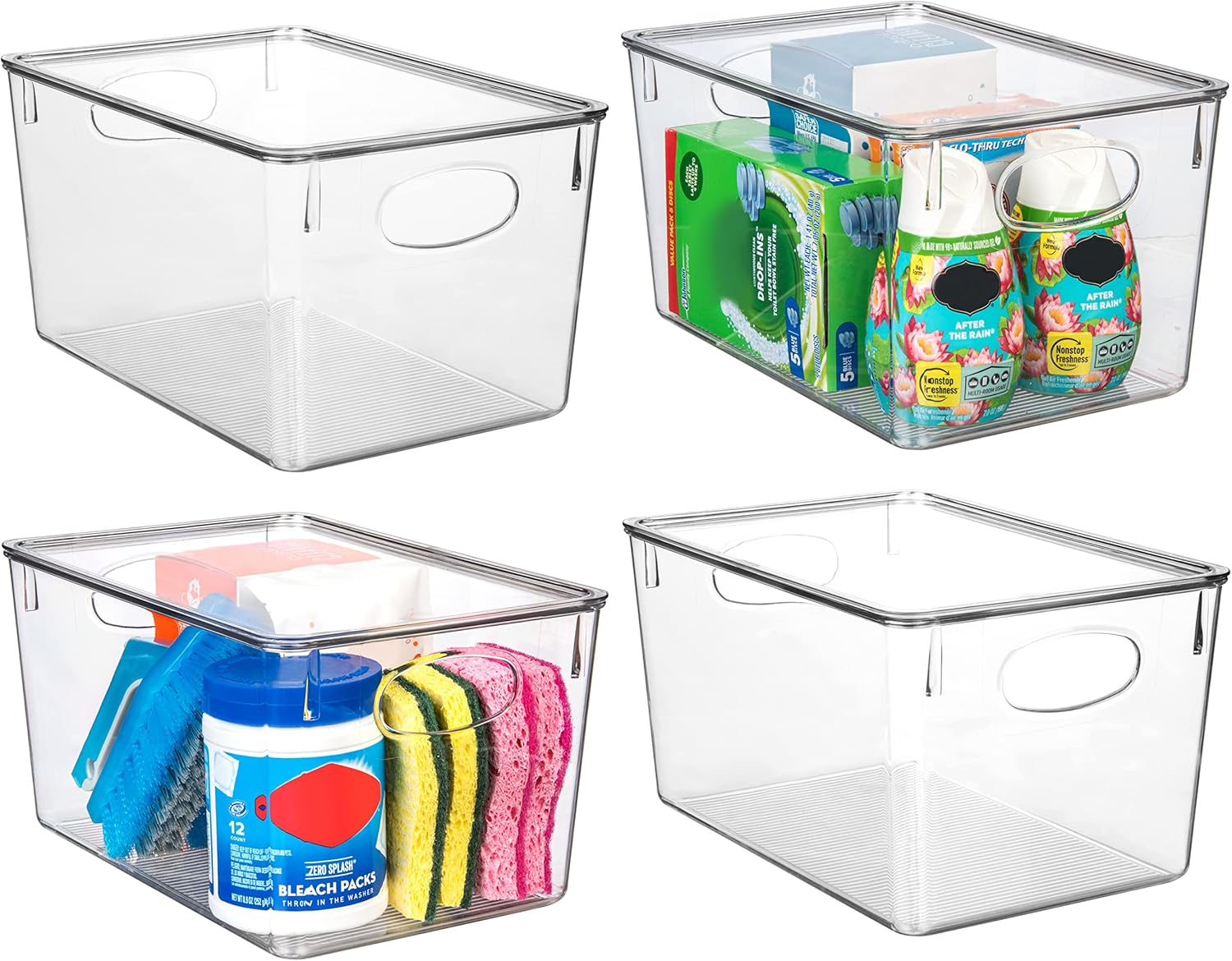 ClearSpace Plastic Storage Bins With lids – Perfect Pantry Organization and Stor...