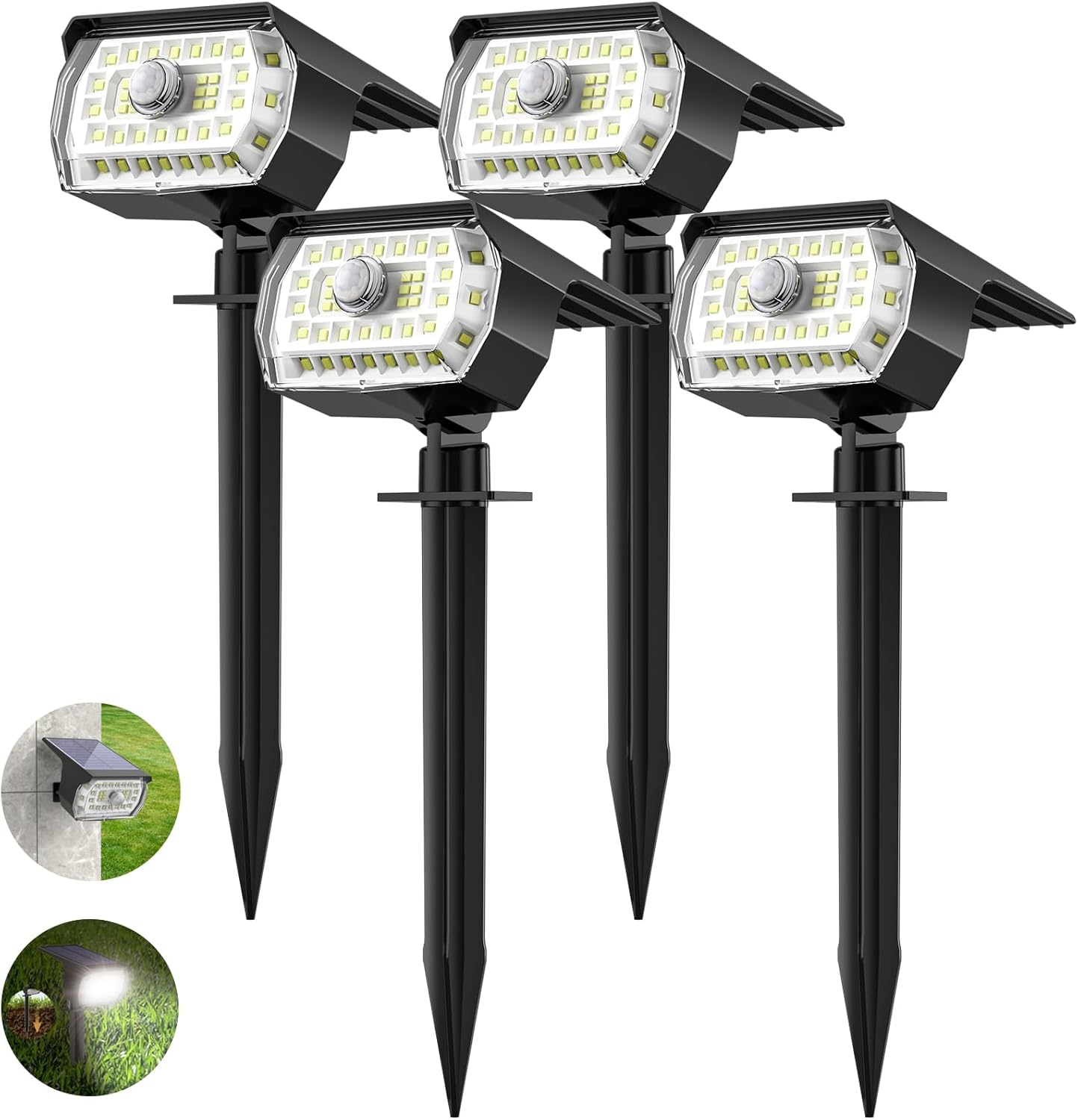 Solar Garden Lights, 43LED Solar Motion Sensor Lights Outdoor Solar Landscape Sp...