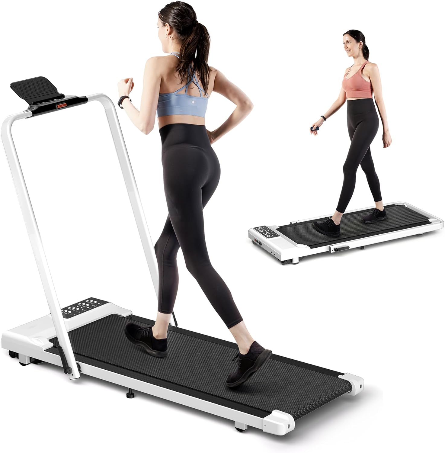 DeerRun Walking Pad Treadmill 3 in 1 Under Desk Treadmill, 3.0HP Low Noise Porta...