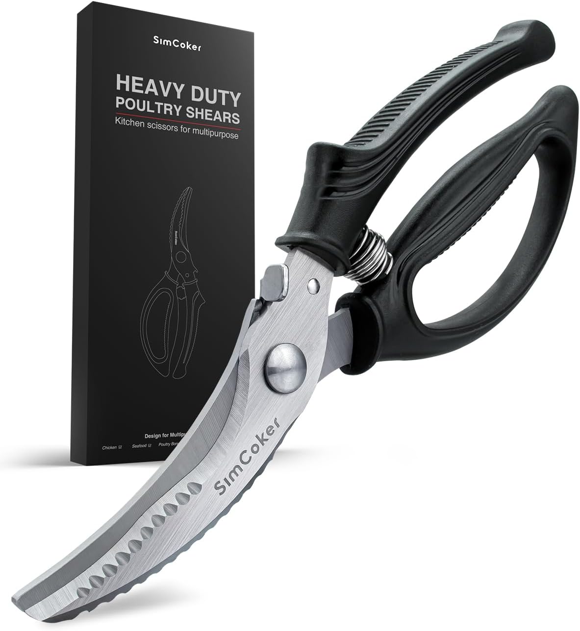 SimCoker Poultry Shears,Kitchen Scissors Heavy Duty Chicken Shears Kitchen Shear...
