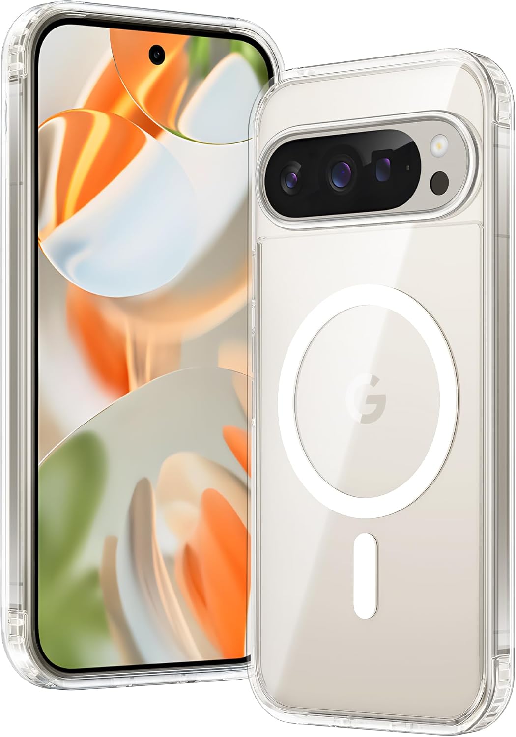 FNTCASE for Google Pixel 9 Case: Pixel 9 Pro Magnetic Non-Yellowing Clear Slim C...
