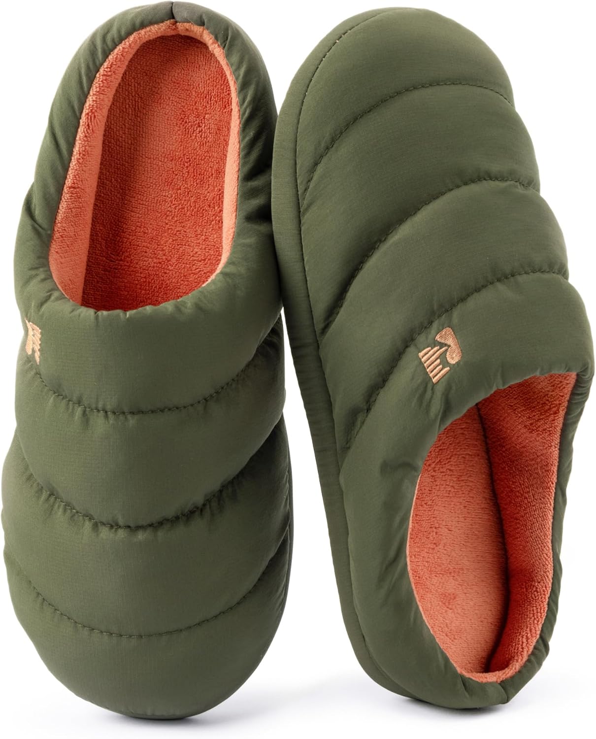 RockDove Men's Campground Memory Foam Down Slipper 9-10 Hunter Green