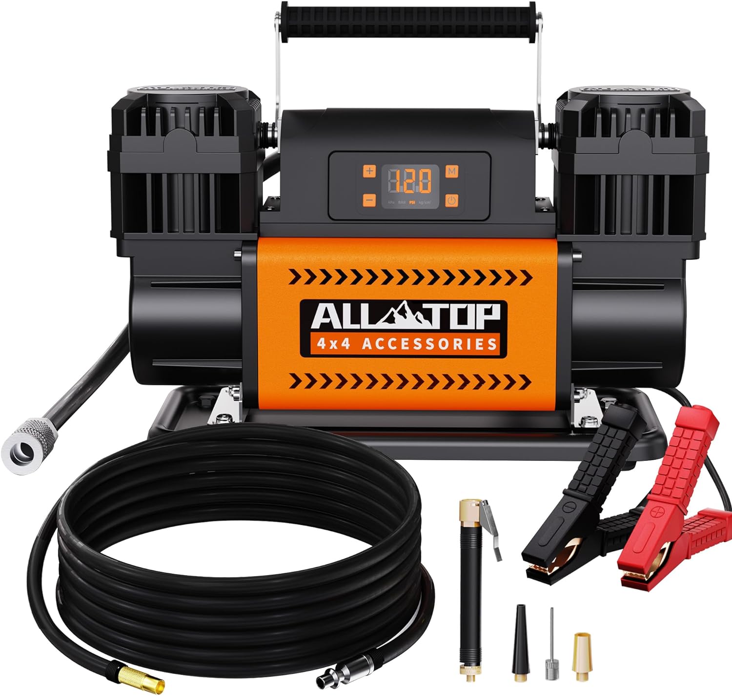 ALL-TOP 12V Air Compressor w/LCD Control Panel to Preset Target Pressure, 150PSI...