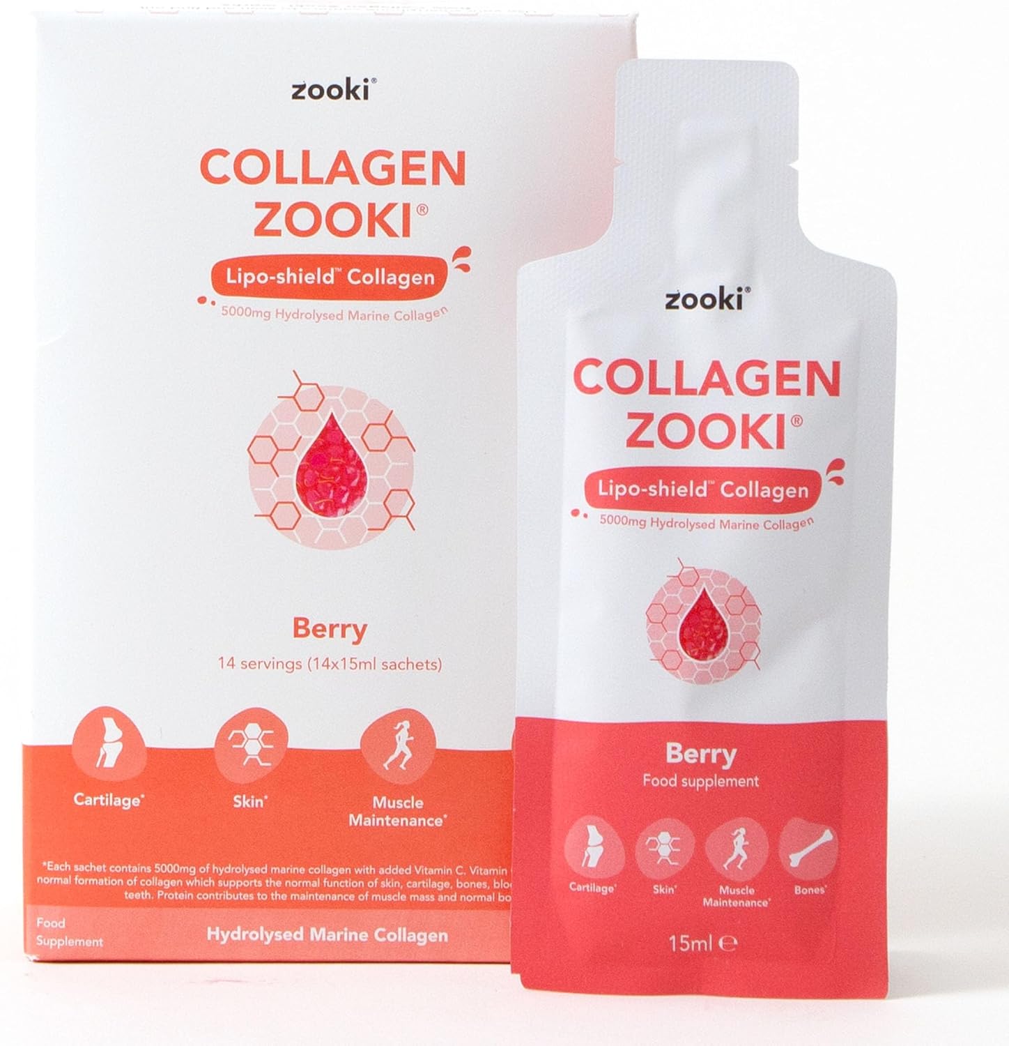 Zooki Marine Collagen Liquid Sachets 5,000mg – Great Taste, Sugar Free – High St...