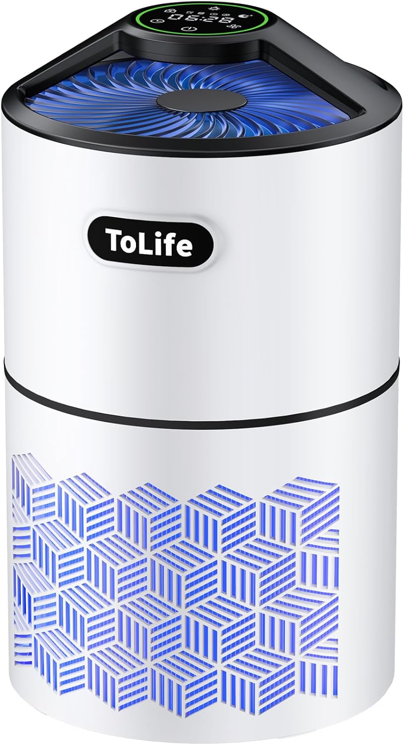 Tolife Air Purifiers for Home Large Room Up to1291 Ft² Air Quality Sensors HEPA...