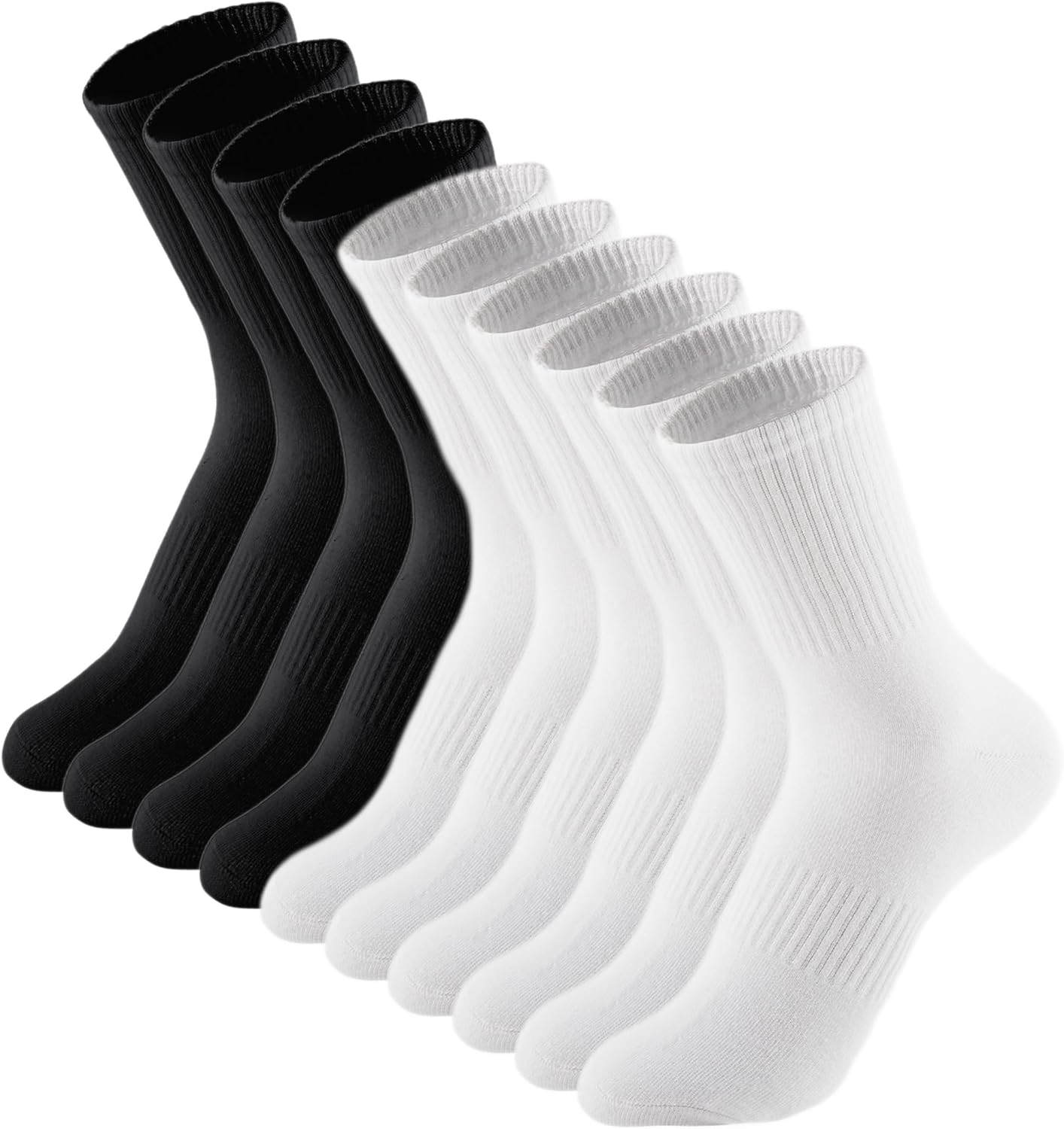 Irisbear Womens Crew Socks Casual Athletic Gym LightWeight Thin Cotton Socks 5 P...
