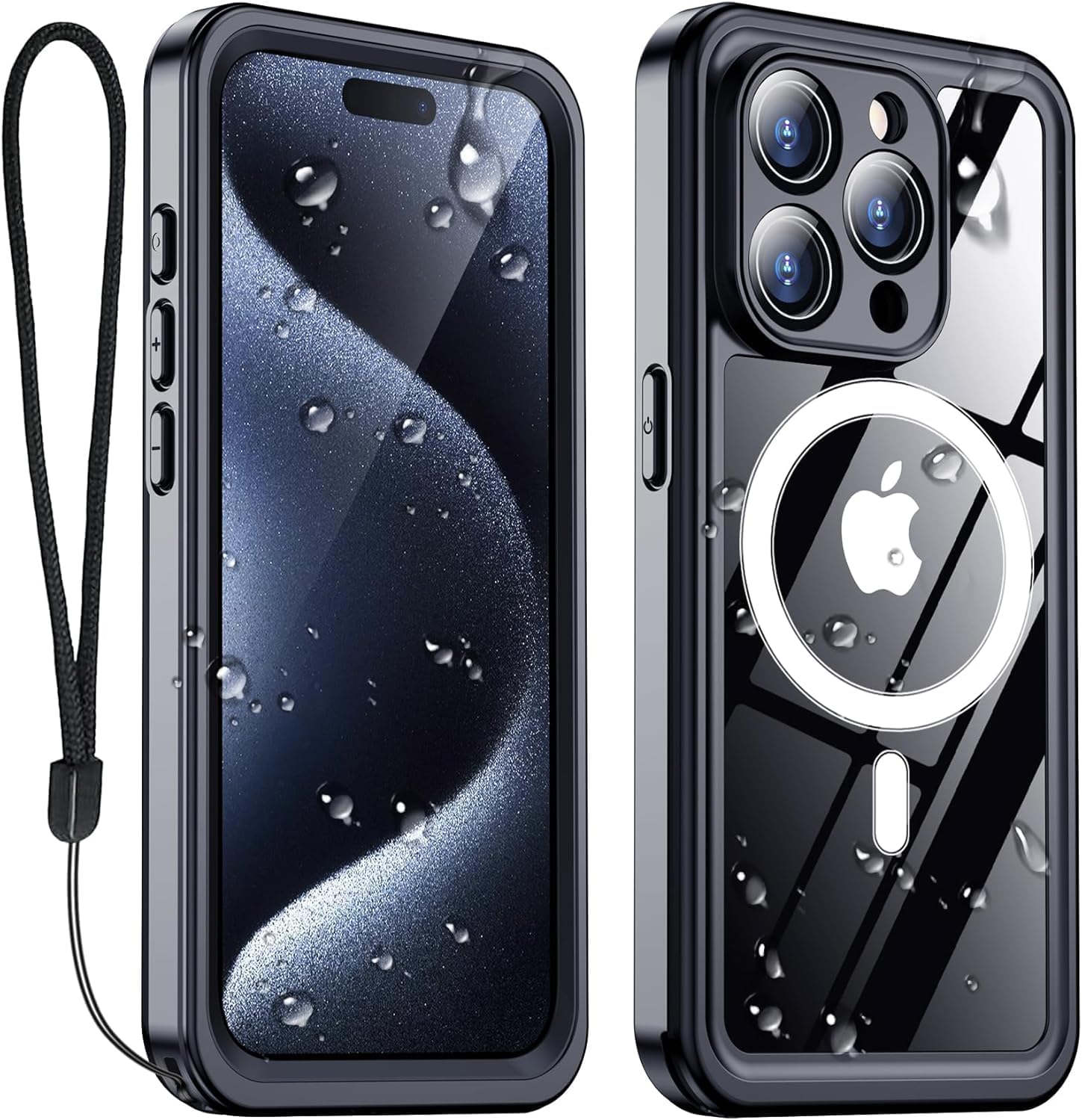 Temdan for iPhone 15 Pro Case Waterproof, [Built-in Screen Protector][IP68 Under...