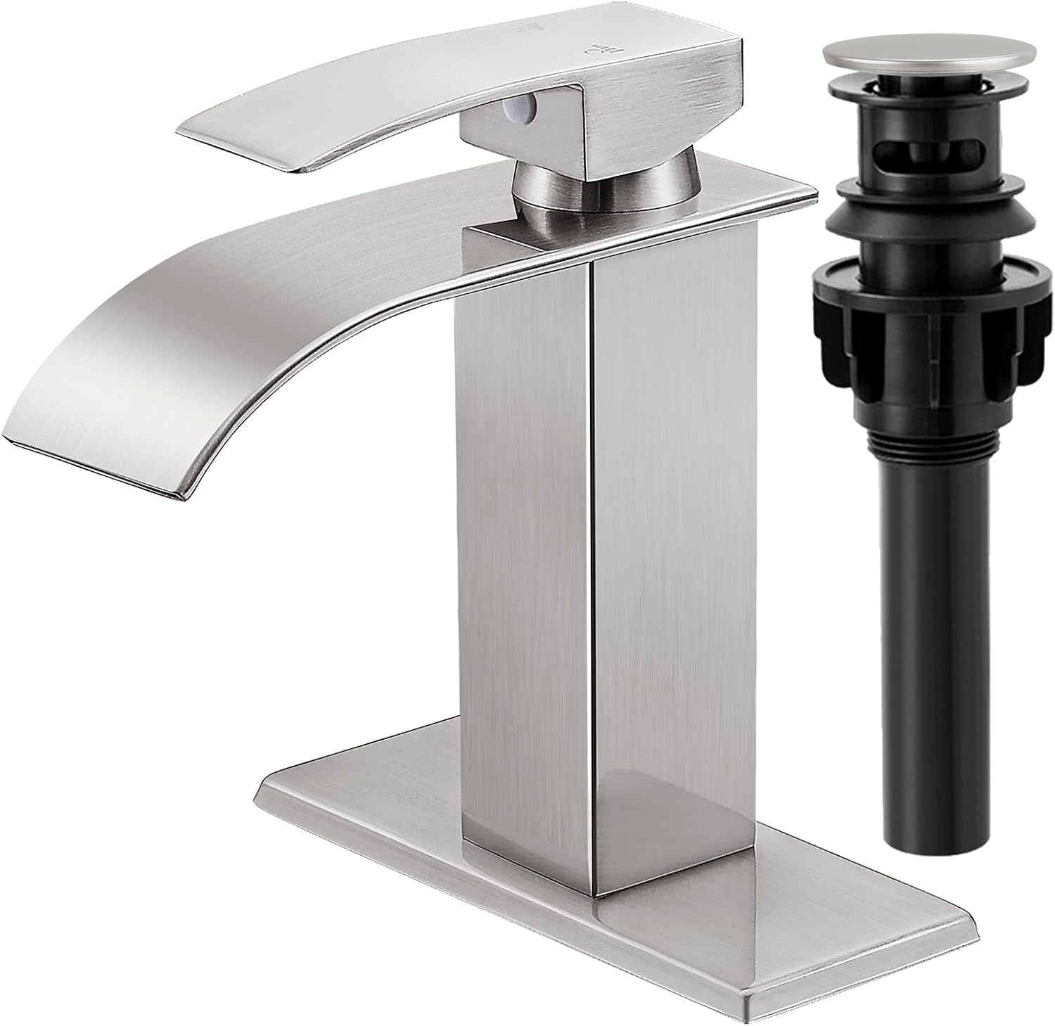 KZH Waterfall Bathroom Faucet,Single Handle 1 or 3 Hole Bathroom Sink Faucet Was...